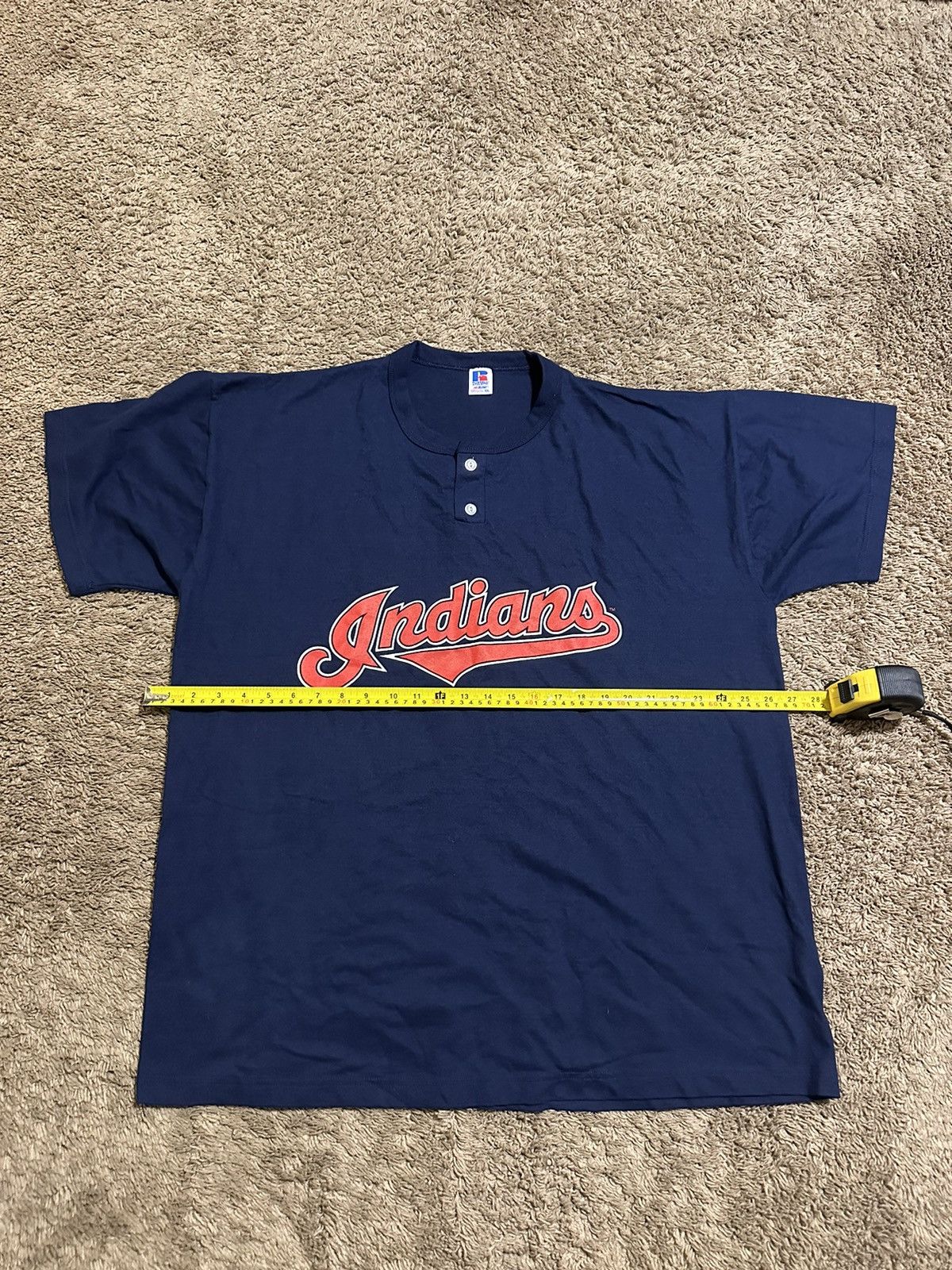 MLB × Russell Athletic × Vintage Vintage MLB cleveland Indians baseball jersey 1997 size 2XL Size US XXL / EU 58 / 5 - 4 Thumbnail