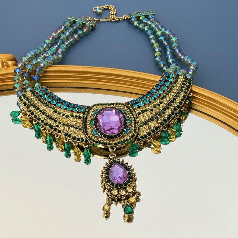 Other vintage layered purple crystal diamond necklace Size ONE SIZE - 2 Thumbnail