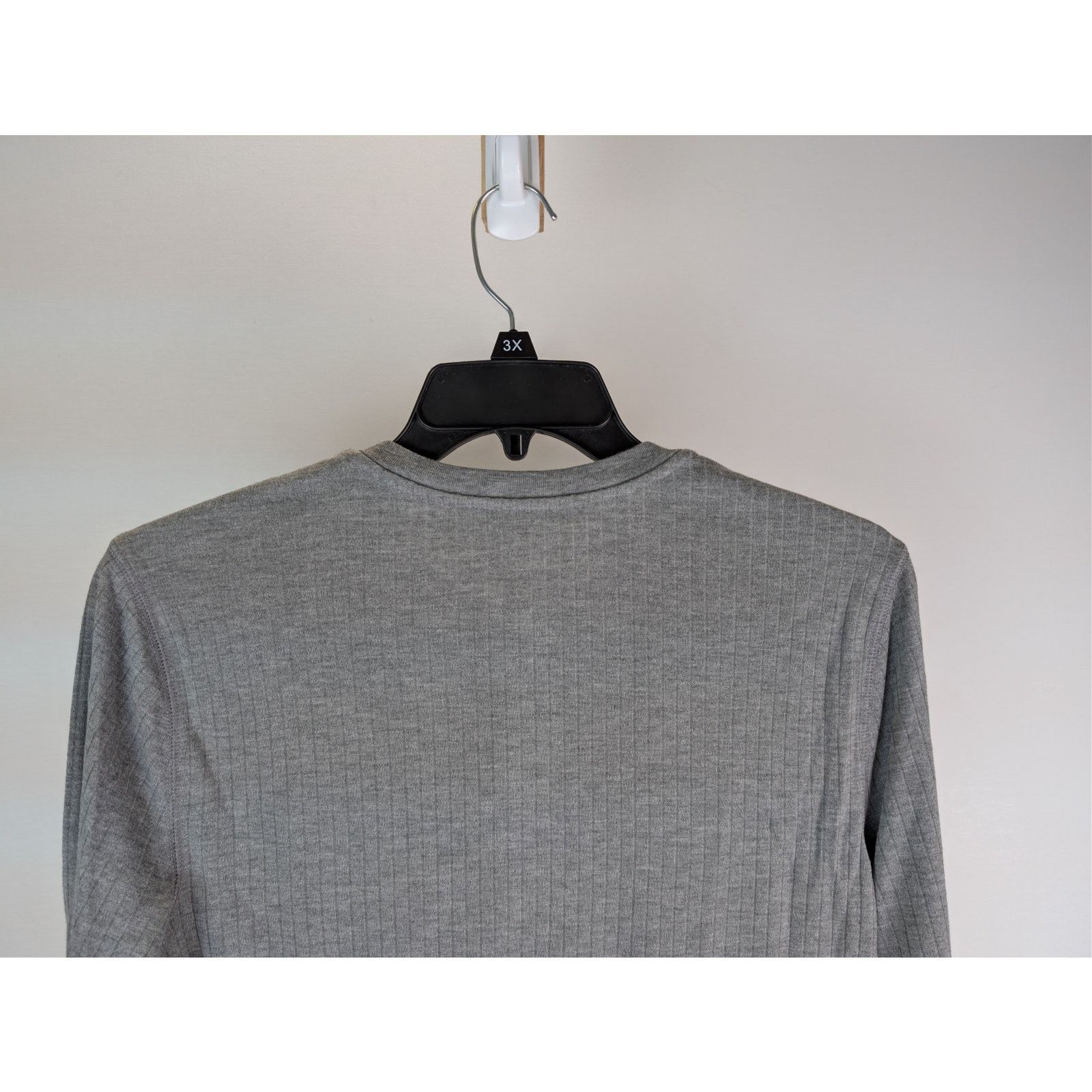 Vince o1rshd1 CC20 Raw Edge Long Sleeve Henley T-Shirt in Grey Size US S / EU 44-46 / 1 - 10 Thumbnail