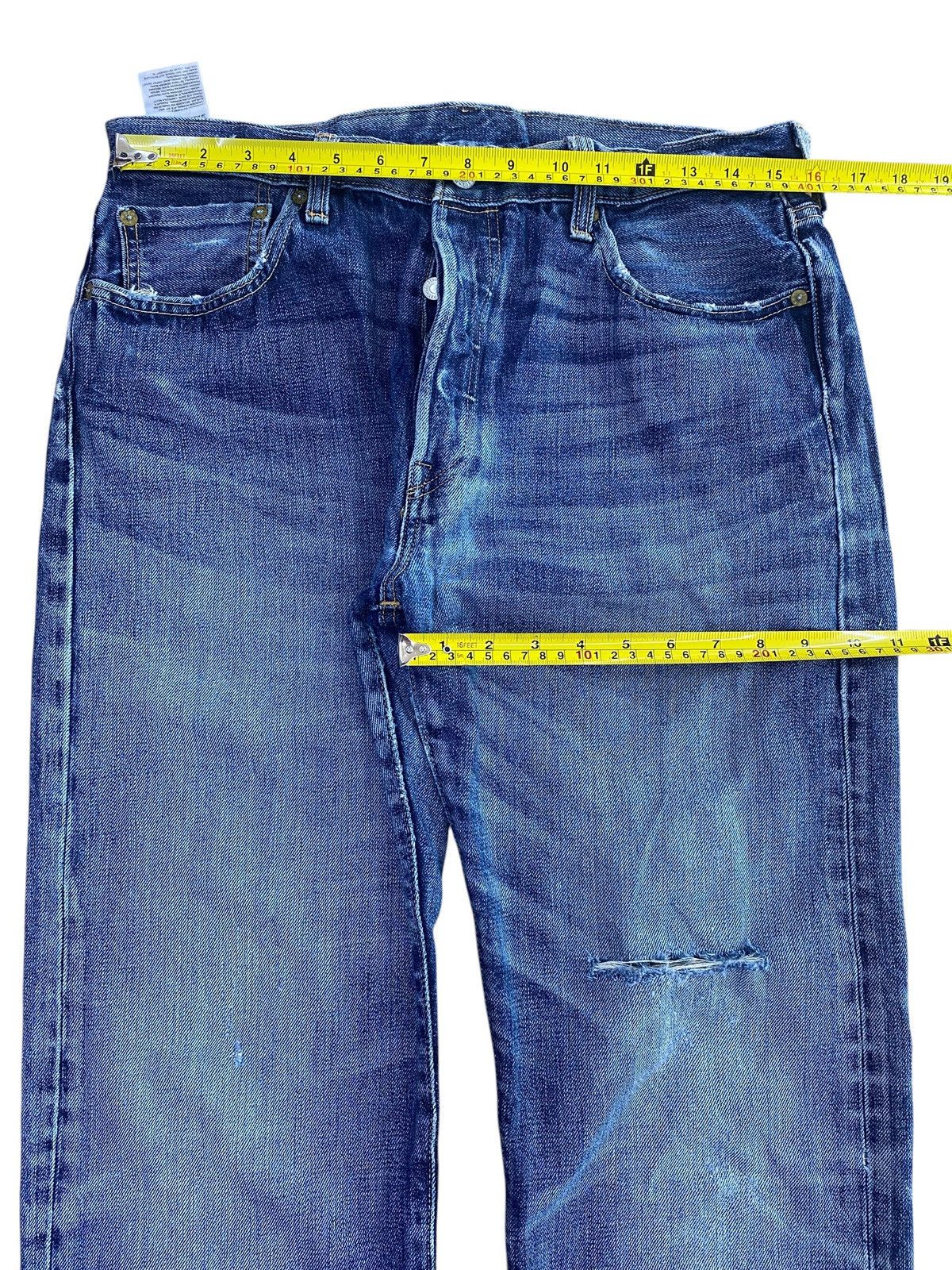Levi's Vintage Levi’s 501 Faded Wash Whiskers Style Ripped Jeans Size US 32 / EU 48 - 5 Thumbnail