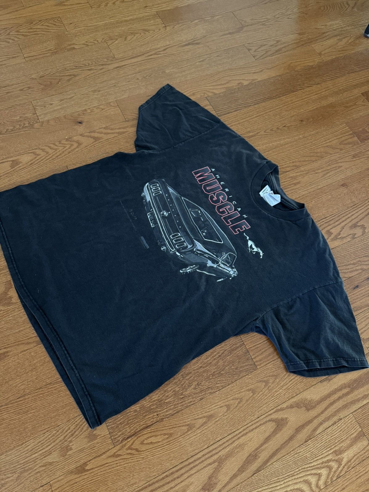 Vintage Vintage 1995 American Muscle Ford Mustang T-shirt Size US XL / EU 56 / 4 - 2 Thumbnail