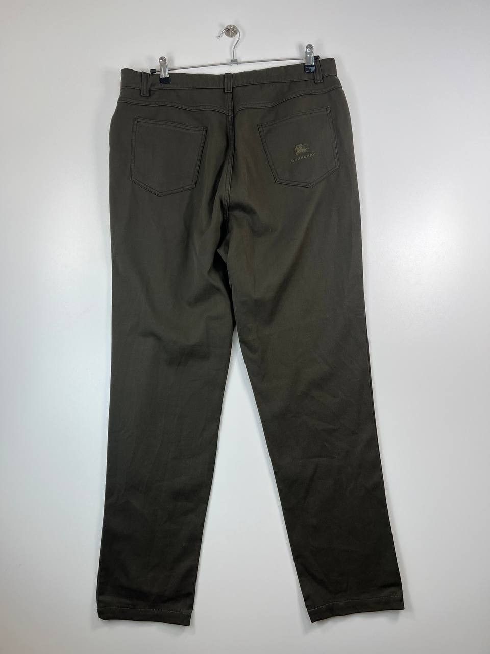 Burberry Burberry London Women’s Pants Stretch Cotton Olive Check 48 Size 34" / US 12 / IT 48 - 7 Thumbnail