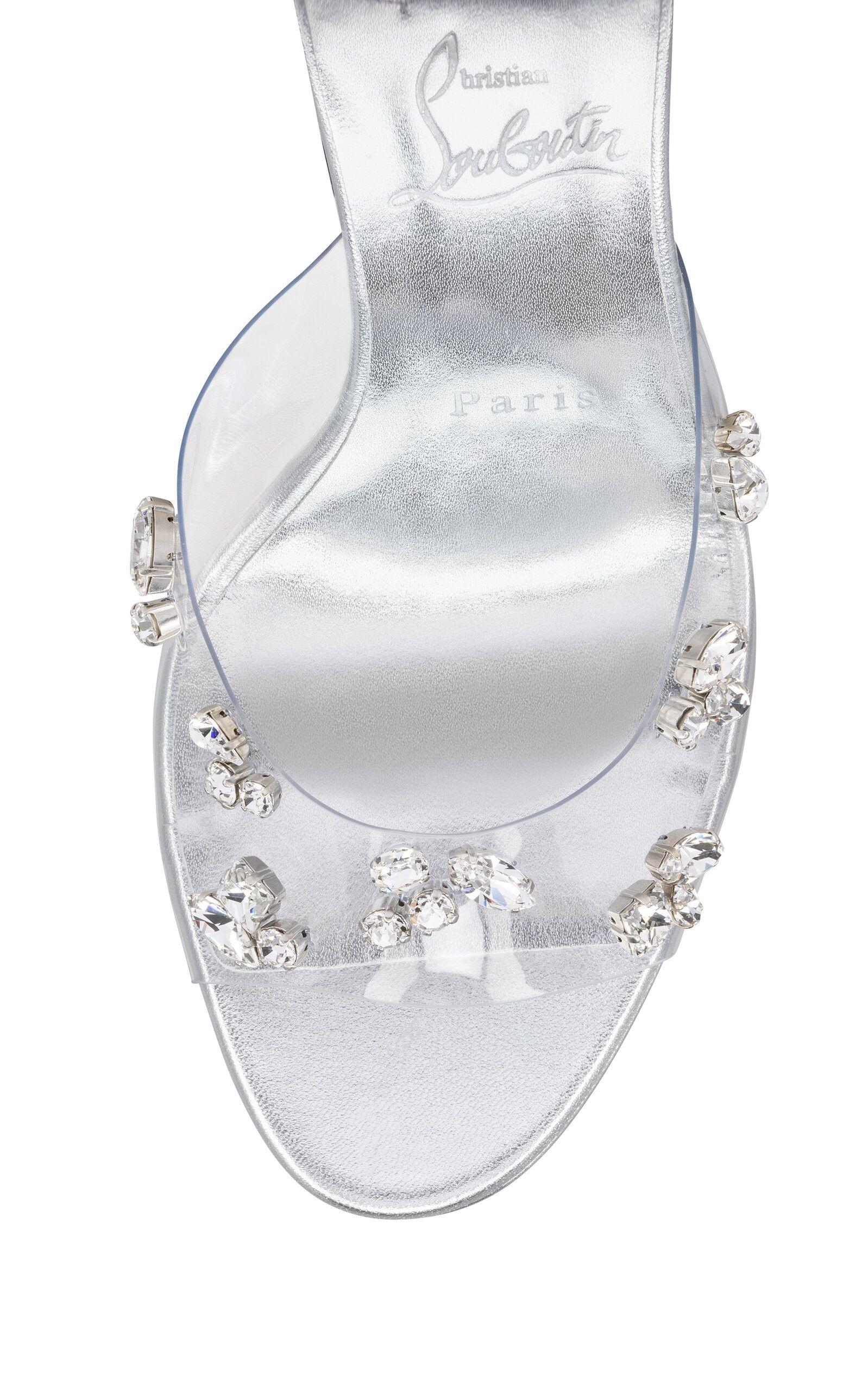 Christian Louboutin oc11z0325 Degraqueen Alta 130 Pvc in Silver Size US 8 / IT 38 - 3 Thumbnail