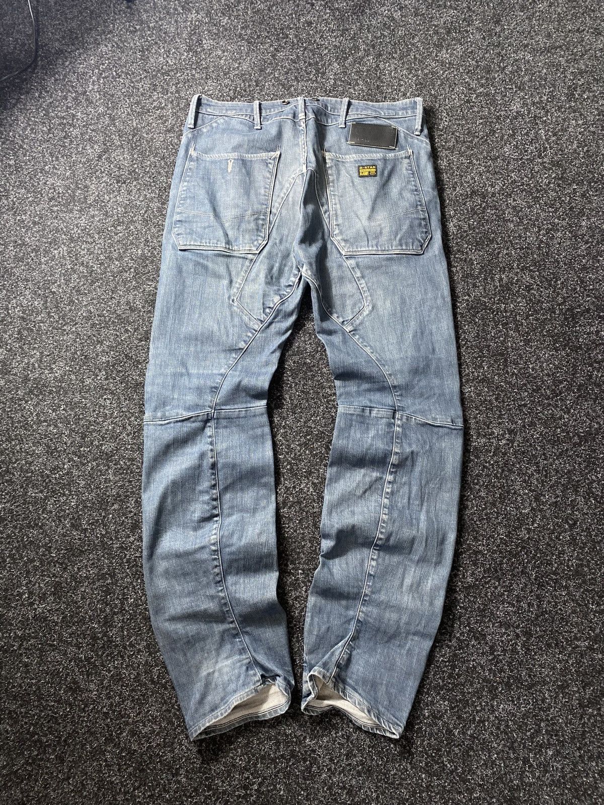 G-Star × Vintage G Star Vntg Punk Gothic Blue Straight Jeans Avant Garde Size US 34 / EU 50 - 4 Thumbnail