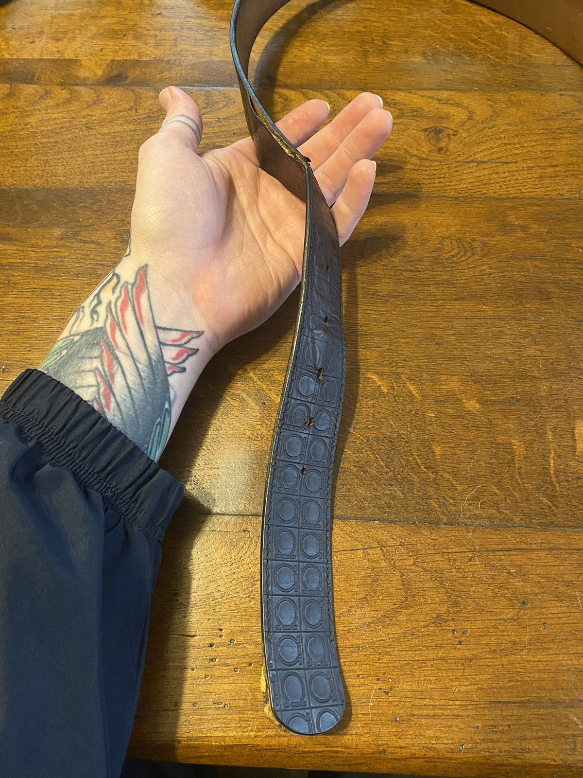 Salvatore Ferragamo × Vintage ferragamo vintage leather big buckle belt Size ONE SIZE - 5 Thumbnail