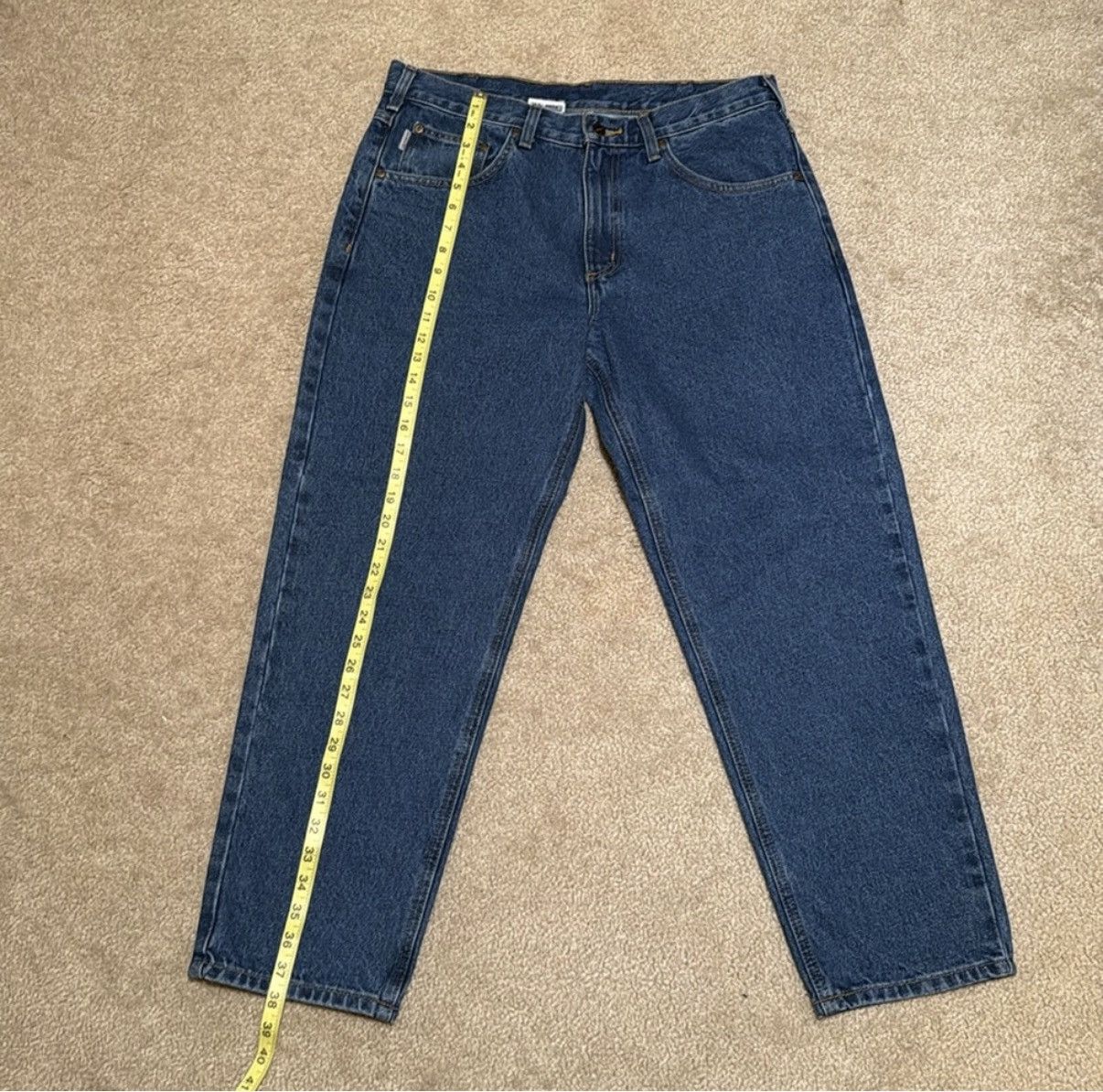 Carhartt Carhartt Men's Blue Relaxed Fit Jeans Size 35W 28L Size US 35 - 3 Thumbnail
