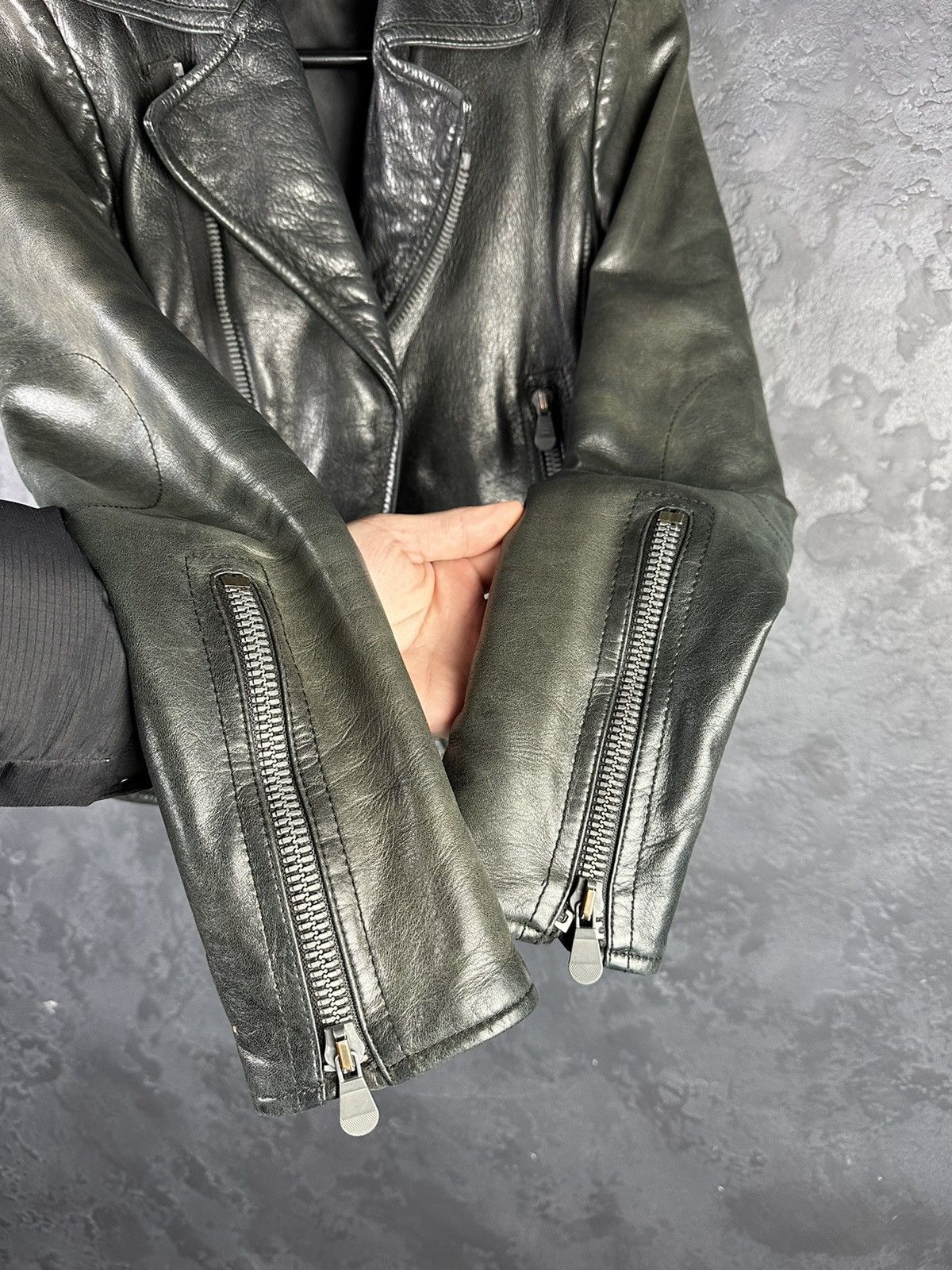 Balenciaga Balenciaga Vintage Biker Leather Jacket Size S / US 4 / IT 40 - 6 Thumbnail
