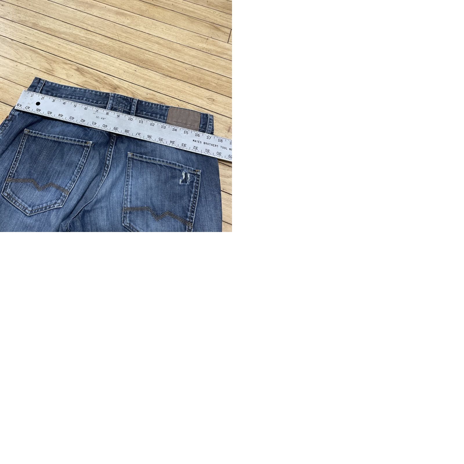 Hugo Boss HUGO BOSS Orange Jeans Men W34 L34 Blue Straight Stretch Zip Fly Denim 34/34 Jeans Size US 34 / EU 50 - 12 Thumbnail