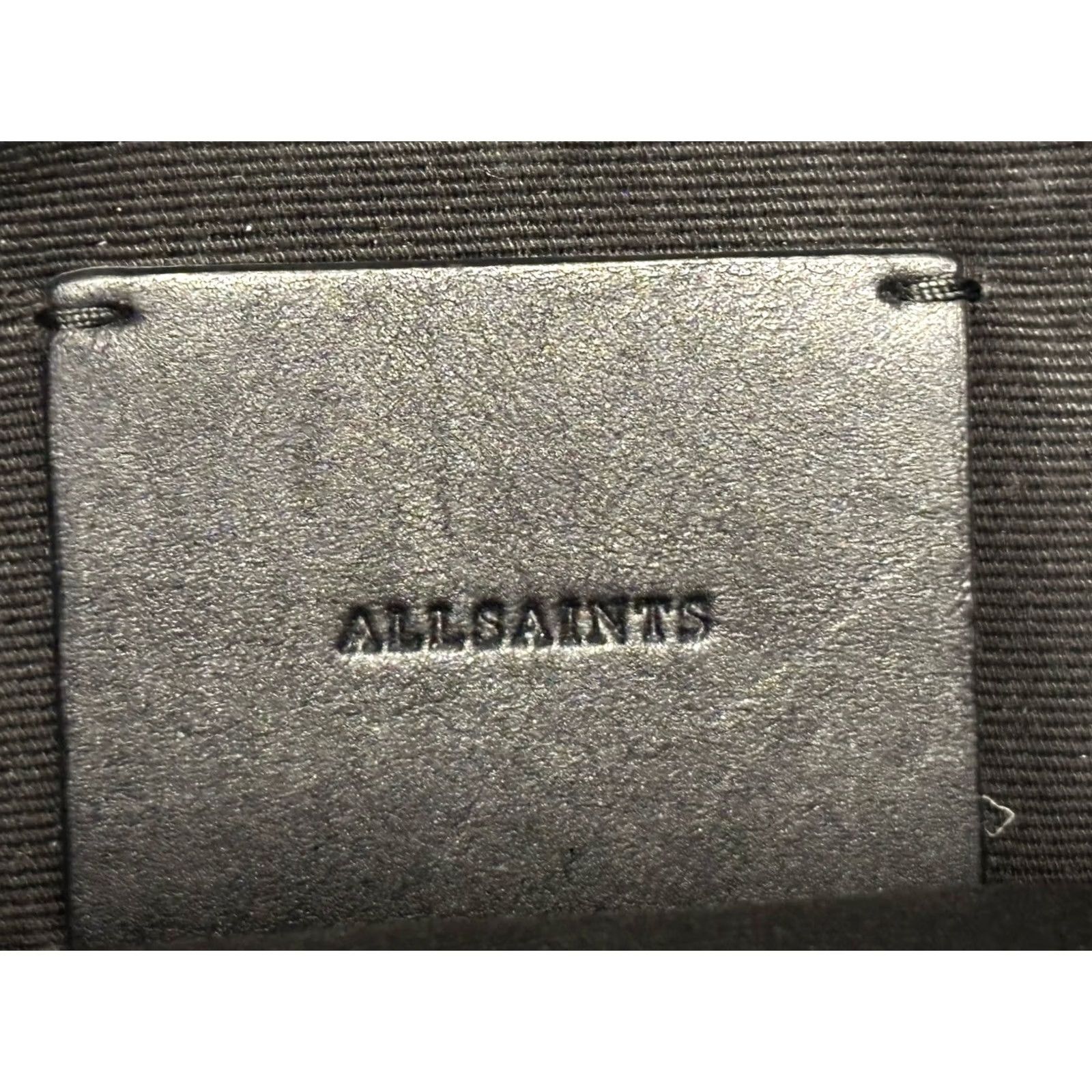 Allsaints AllSaints Club Clutch Crossbody Purse Bag Black Pebbled Leather Fold Over Small Women Size ONE SIZE - 7 Thumbnail