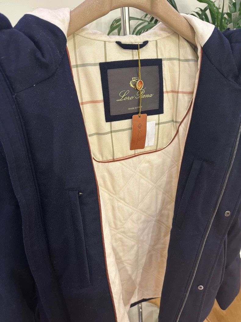 Loro Piana LORO PIANA Men's zipper hooded cashmere down jacket Size US M / EU 48-50 / 2 - 5 Thumbnail