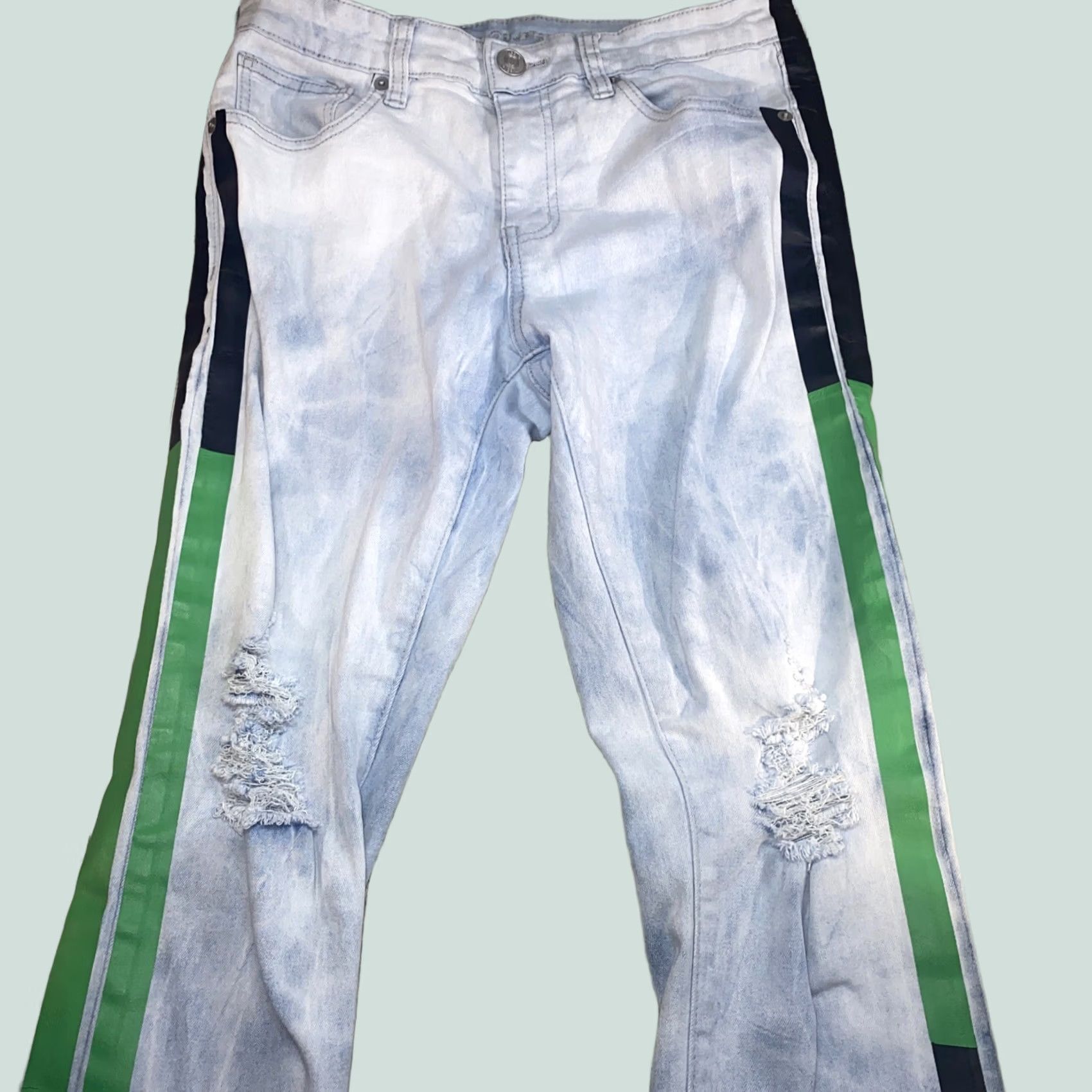 Vintage Rue21 Jeans Men 30x30 Blue Skinny Denim Regular Size 30 Mens Jeans Blue 30 Inseam 30 Size US 30 / EU 46 - 1 Thumbnail