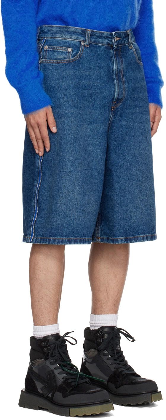Off-White o1y0225 Denim Short in Blue Size US 29 - 2 Thumbnail