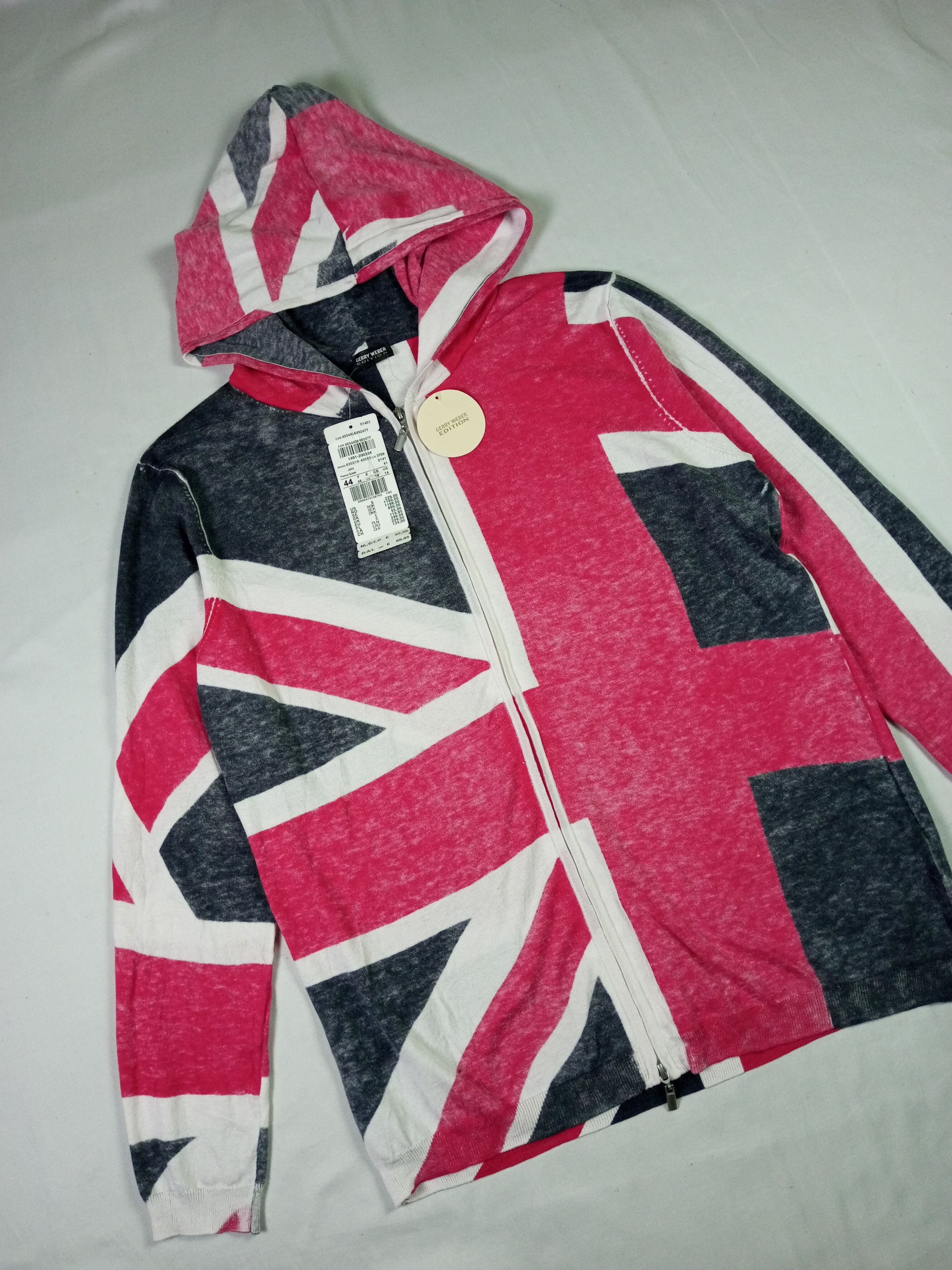 If Six Was Nine × Japanese Brand Gerry Weber Light Hoodie Union Jack All Over Print Size US L / EU 52-54 / 3 - 3 Thumbnail