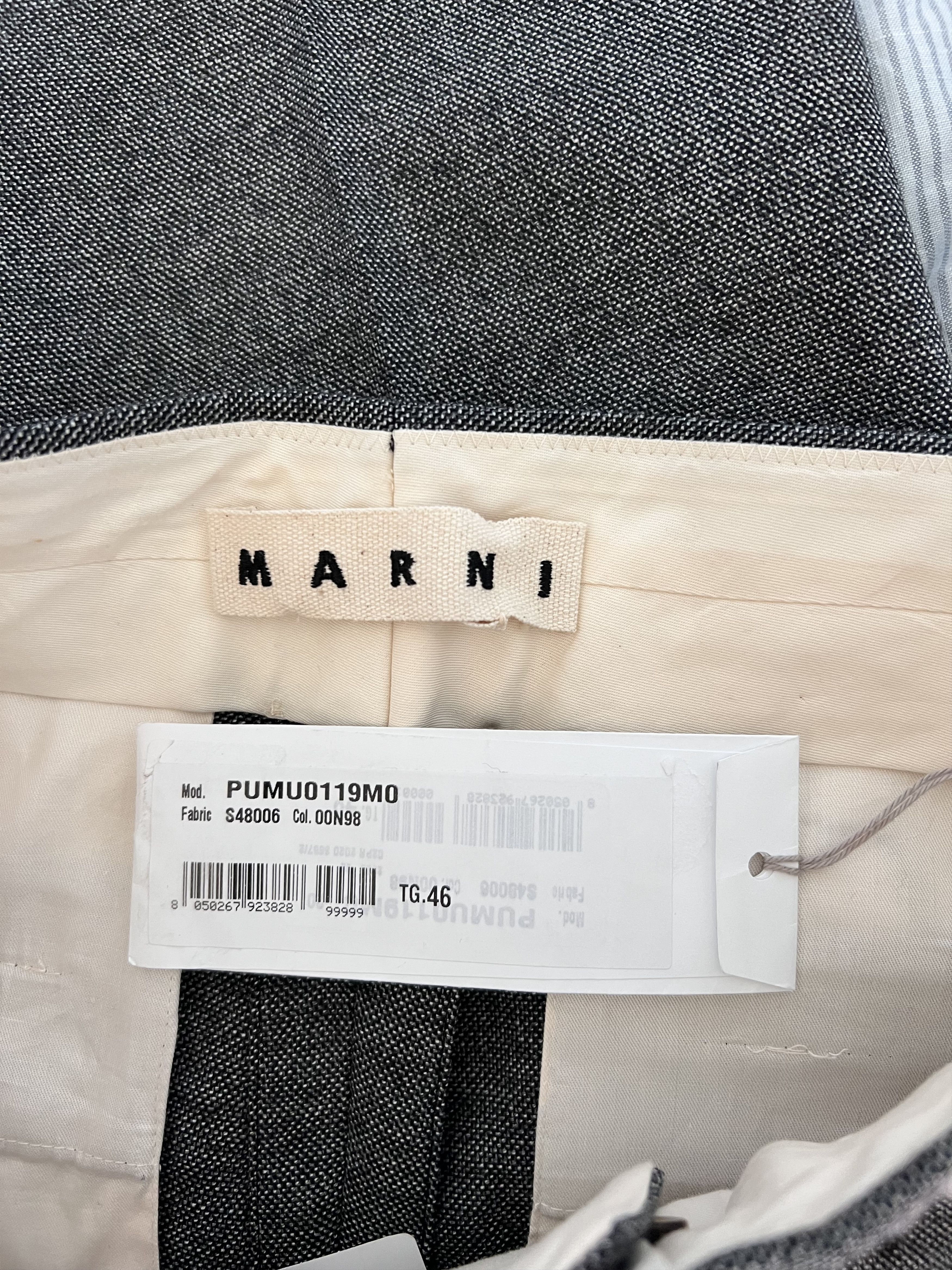 Marni Marni Distressed Wool Pants in Grey Size US 30 / EU 46 - 8 Thumbnail