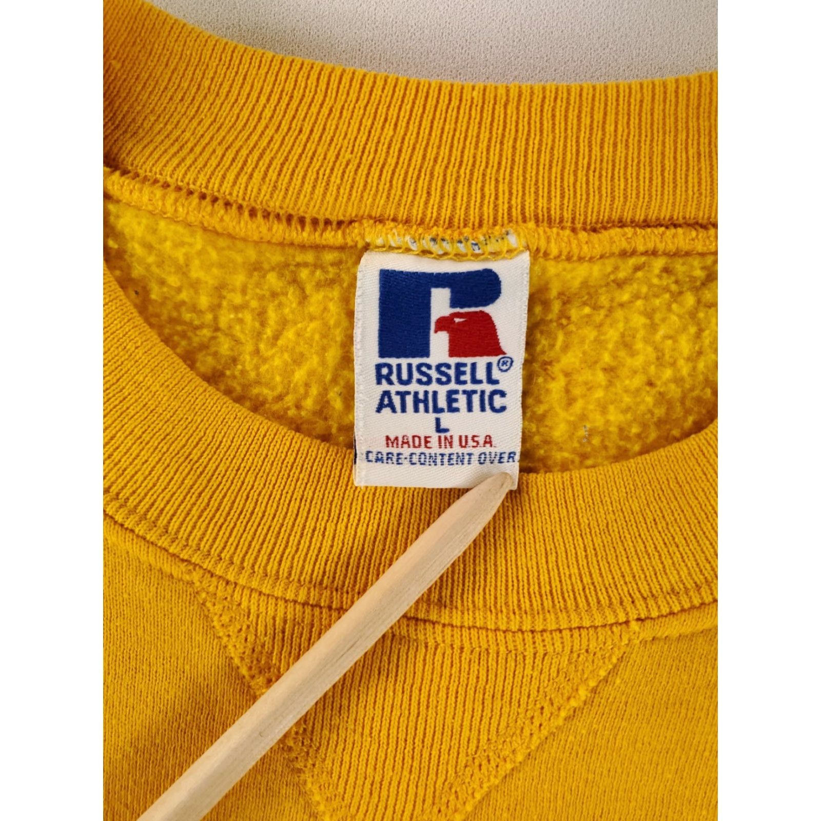 Russell Athletic VINTAGE Russell Athletic Sweatshirt Mens L Yellow University Missouri 90s Pullover Crew Neck Made USA Size US L / EU 52-54 / 3 - 4 Thumbnail