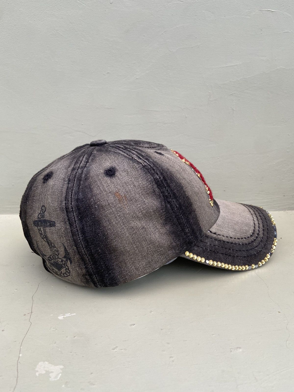 If Six Was Nine 2000s t2cap denim washed cap Size ONE SIZE - 4 Thumbnail