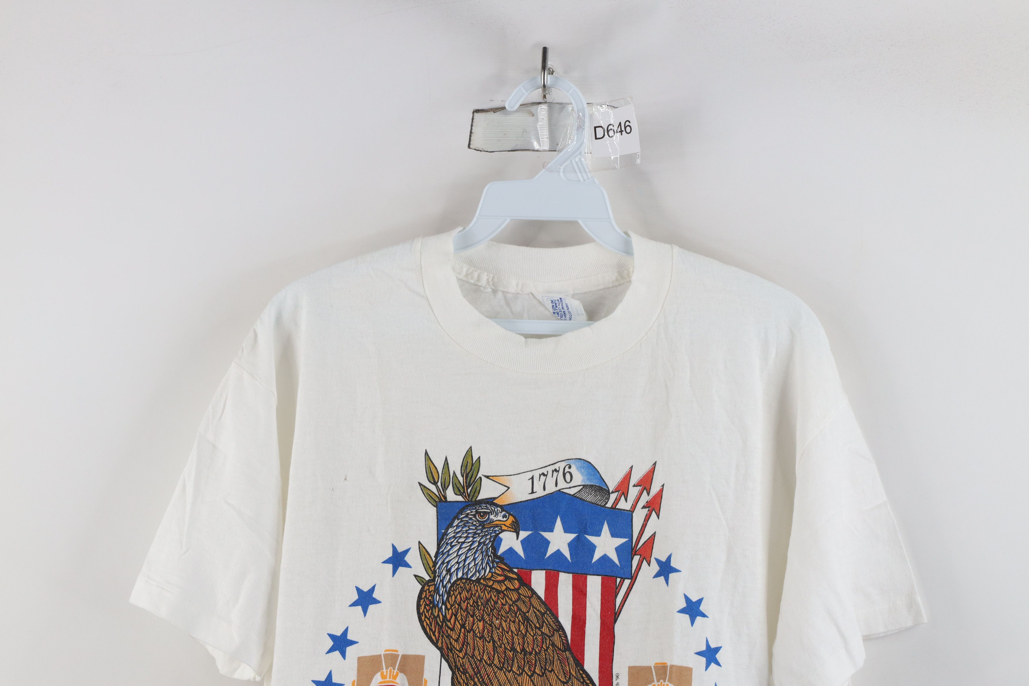 Vintage Vintage 90s Spirit Eagle July Fourth T-Shirt White USA Size US L / EU 52-54 / 3 - 2 Thumbnail