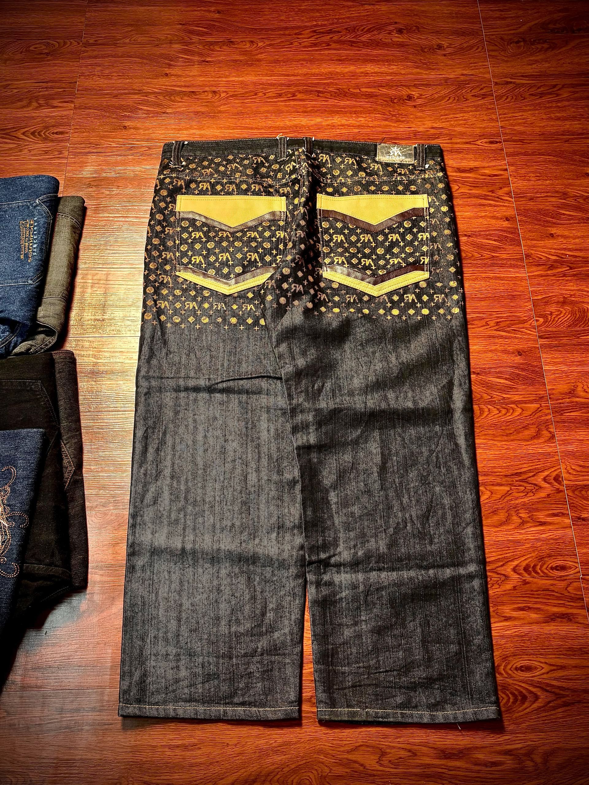 JNCO Vintage Monogram Nova Red Ape Limited Edition Denim Pants Size US 44 / EU 60 - 1 Thumbnail