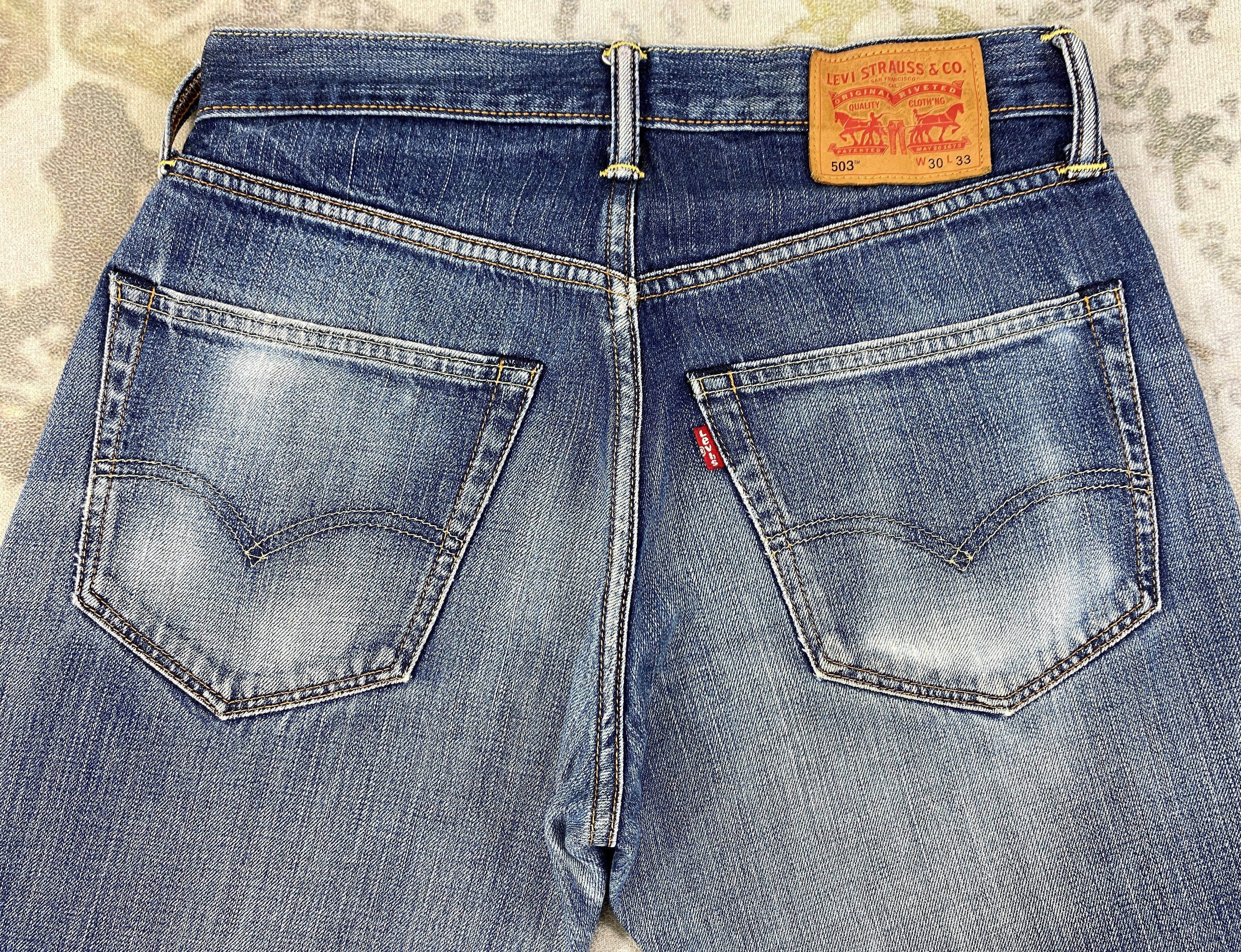 Hysteric Glamour Distressed Blue Levi's 503 Jeans 29x29.5 Denim -SJ197 Size US 29 - 4 Thumbnail