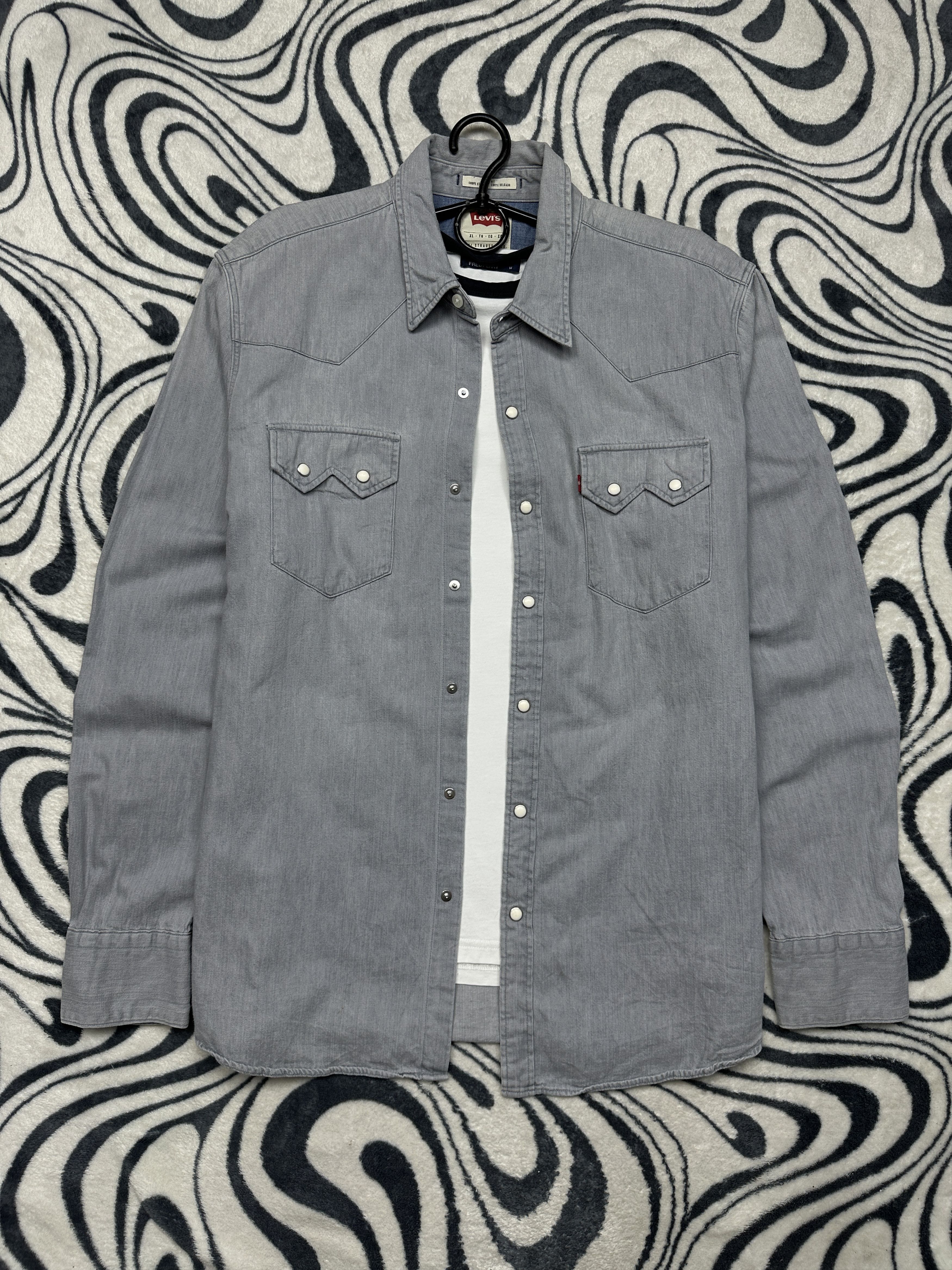 Levi's Levi's Vintage Mens Grey Denim Shirt Jeans Size US XL / EU 56 / 4 - 1 Thumbnail