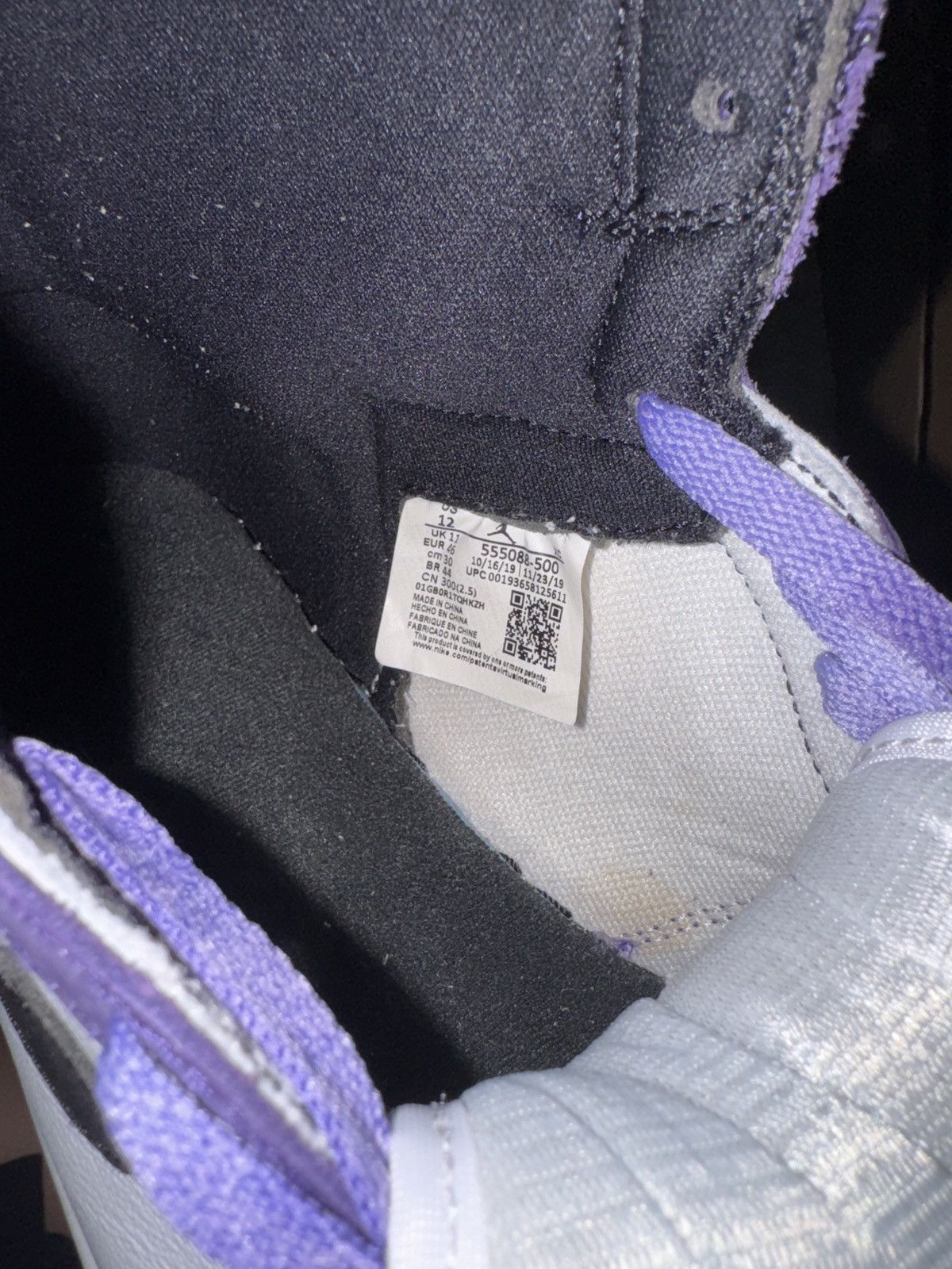 Jordan Brand Air Jordan 1 ‘Court Purple’ Size US 12 / EU 45 - 8 Thumbnail