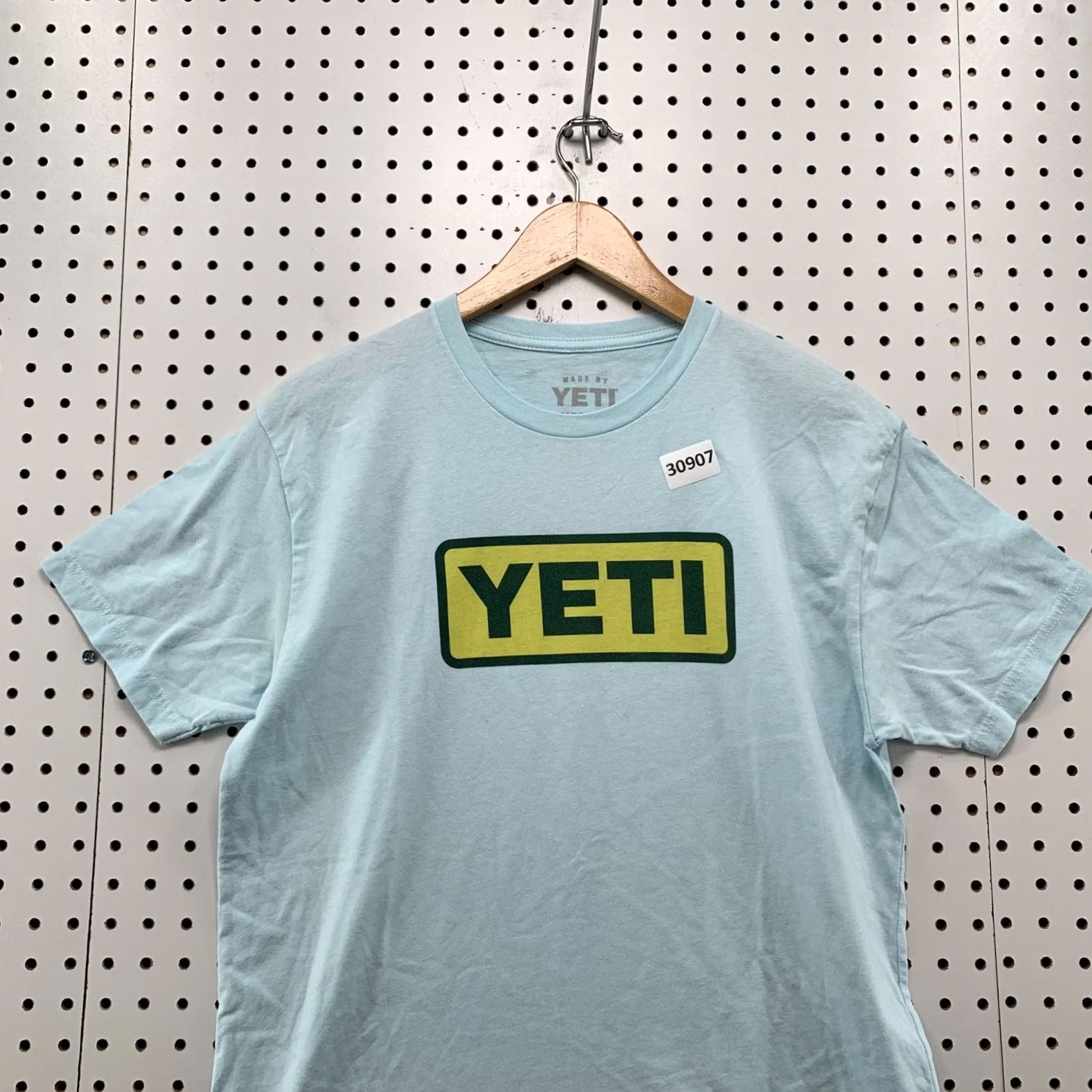 Yeti Yeti Shirt Mens Medium Sky Blue Yellow Spellout Outdoors Nature 20X27 Size US M / EU 48-50 / 2 - 5 Thumbnail