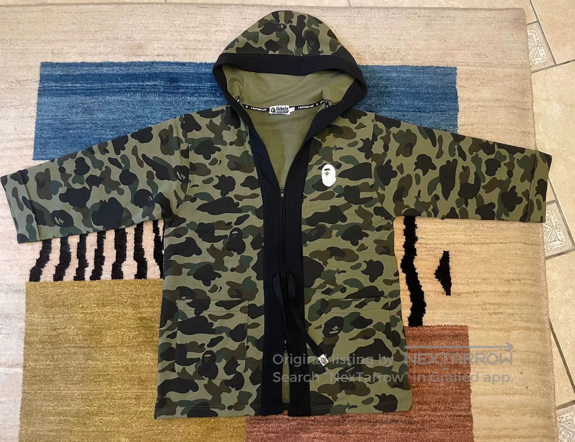 Bape Bape Classic Green Camo Robe Coat. Size US L / EU 52-54 / 3 - 1 Thumbnail