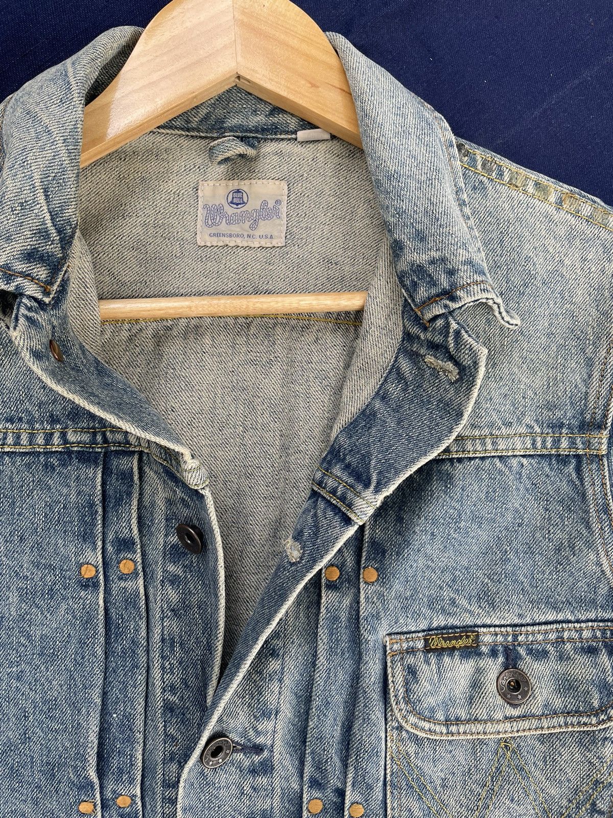 Vintage × Wrangler Vintage Wrangler Jeans Jacket Size US XXS / EU 40 - 3 Thumbnail