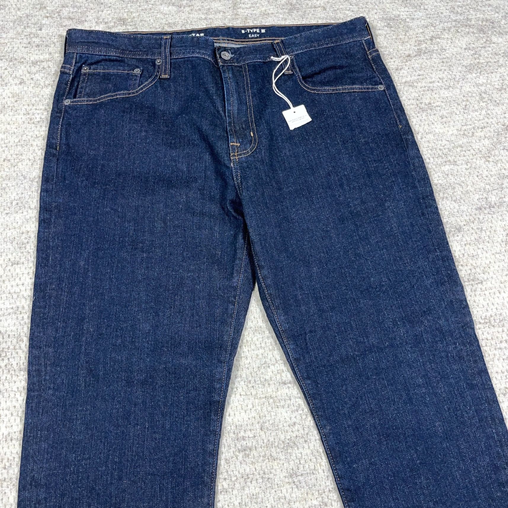 Denime BIG STAR Jeans Men 36x30 Straight Dark Wash Denim Classic 5-Pocket Logo Belt Loops 36 Adult Slim Blue Konventional Size US 36 / EU 52 - 5 Thumbnail