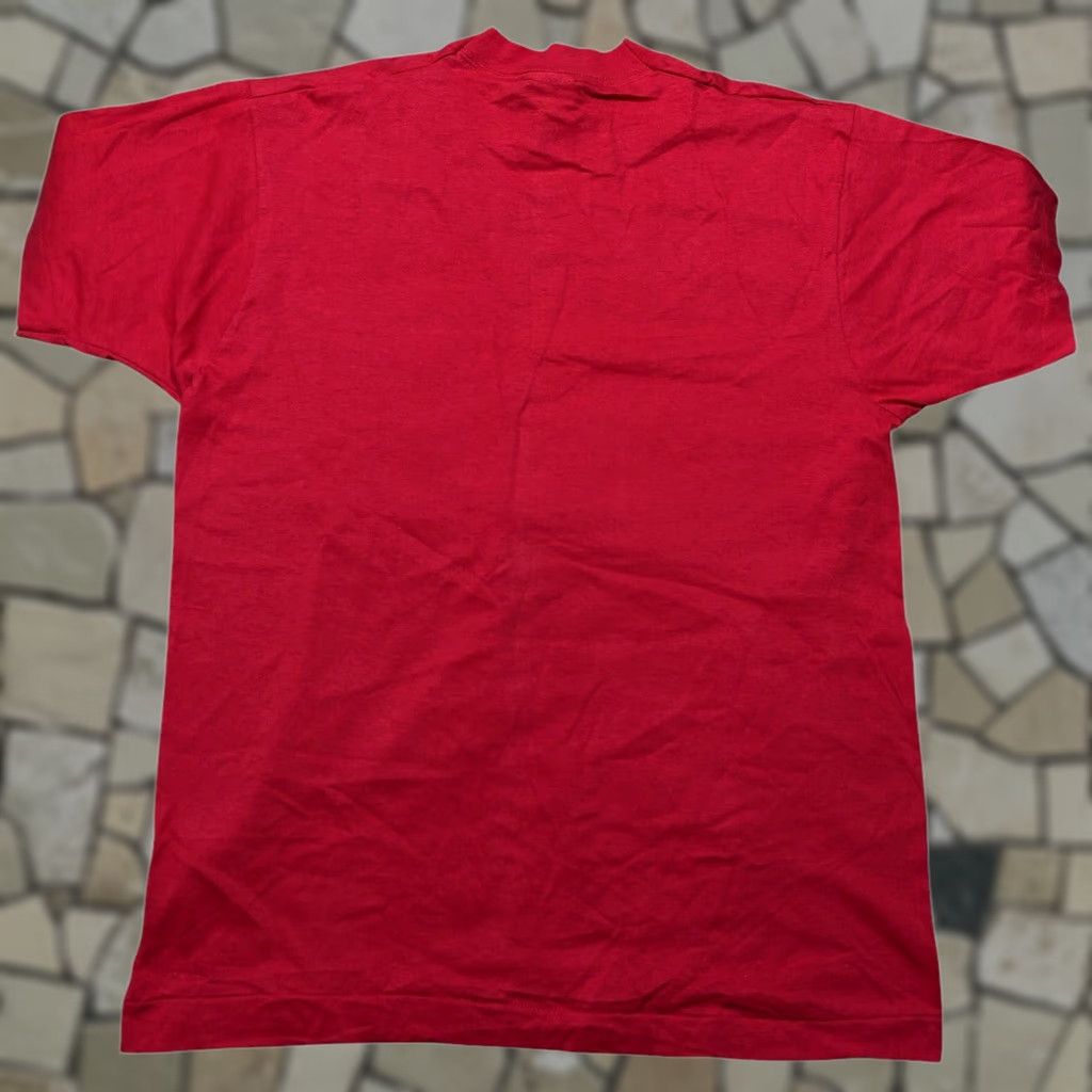 Fruit Of The Loom VINTAGE Fruit of the Loom T-Shirt Floral Rose Hand-Painted 1993 90s Red Medium Unisex Adults Mens Womens Short Sleeve Crew Neck Cotton Blend Size US M / EU 48-50 / 2 - 1 Thumbnail