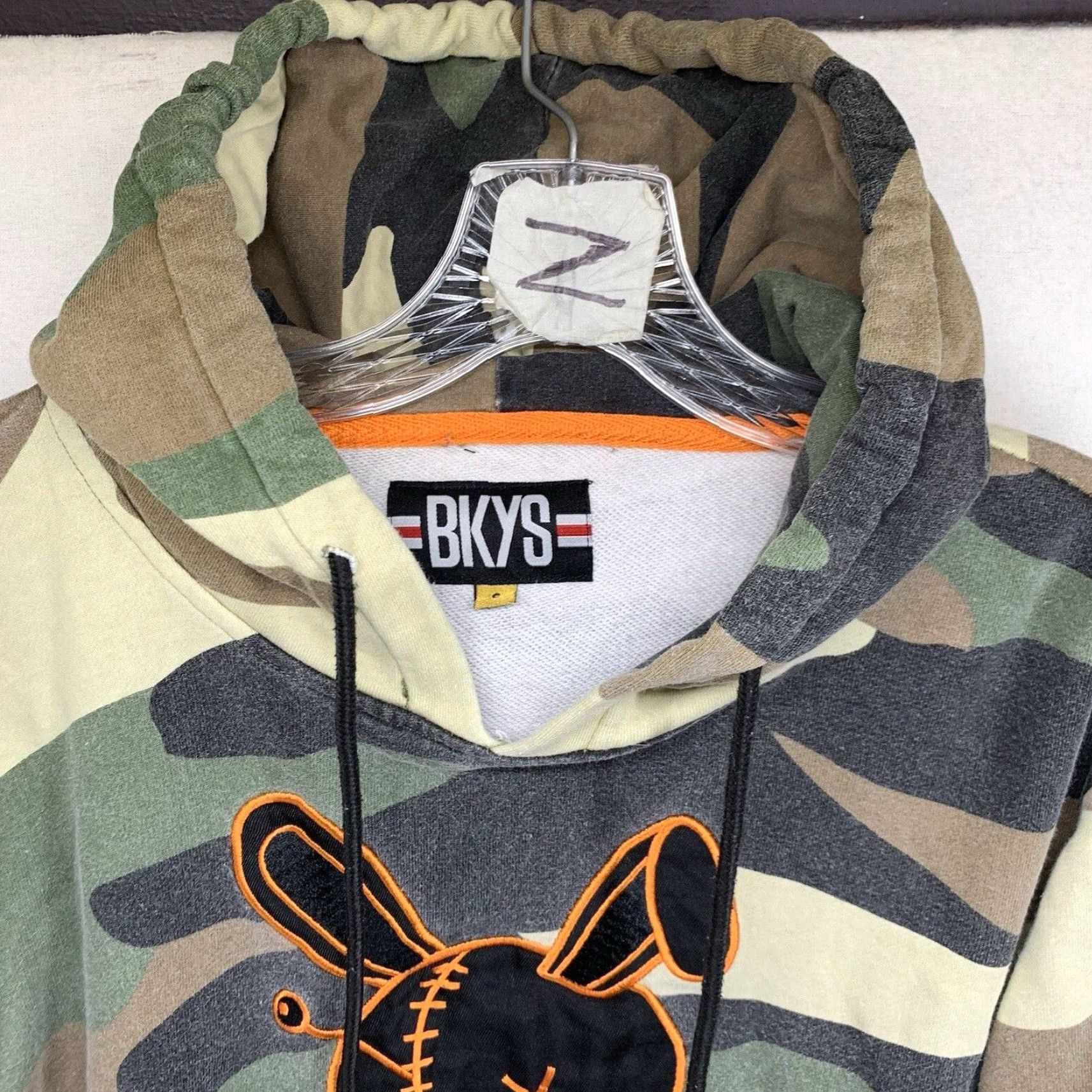Vintage VINTAGE BKYS Hoodie Unisex Adults Small Camo Streetwear Long Sleeve Pullover Heavyweight Pockets Art Logo Size US S / EU 44-46 / 1 - 4 Thumbnail