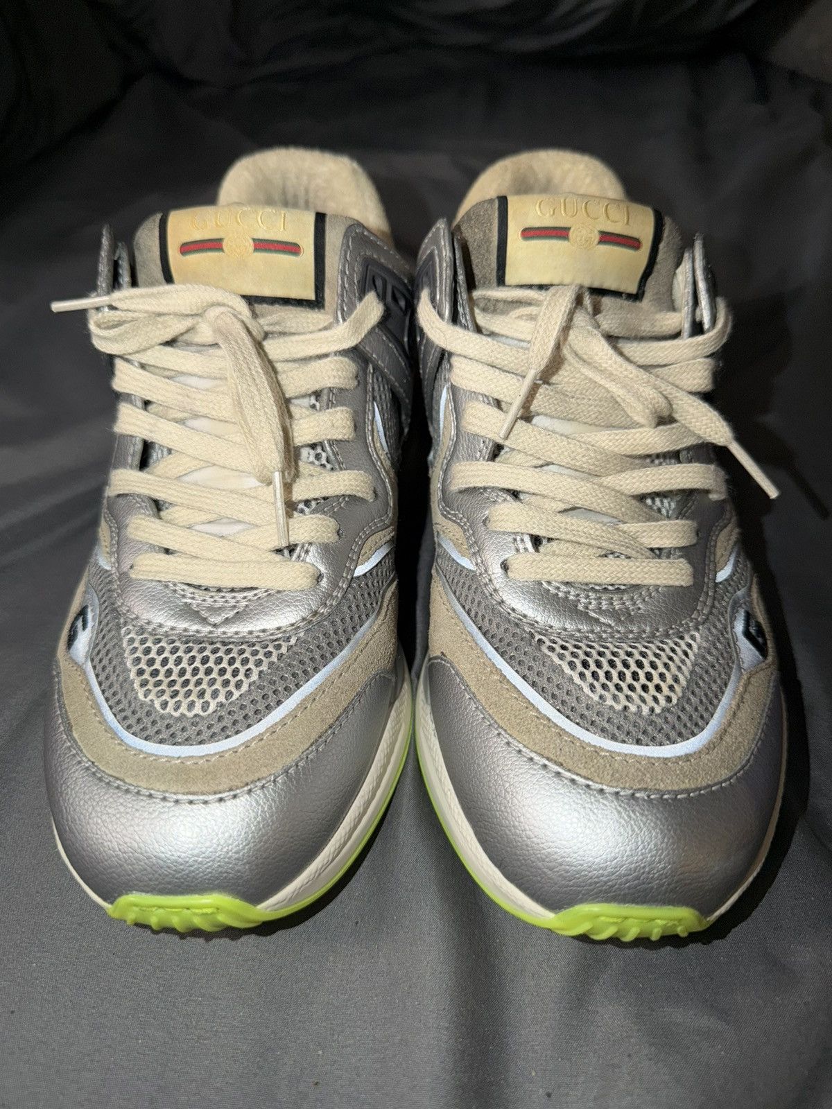 Gucci Gucci Ultraspace ‘Silver Metallic’ Size 6.5 Gucci Size US 8 / EU 41 - 3 Thumbnail