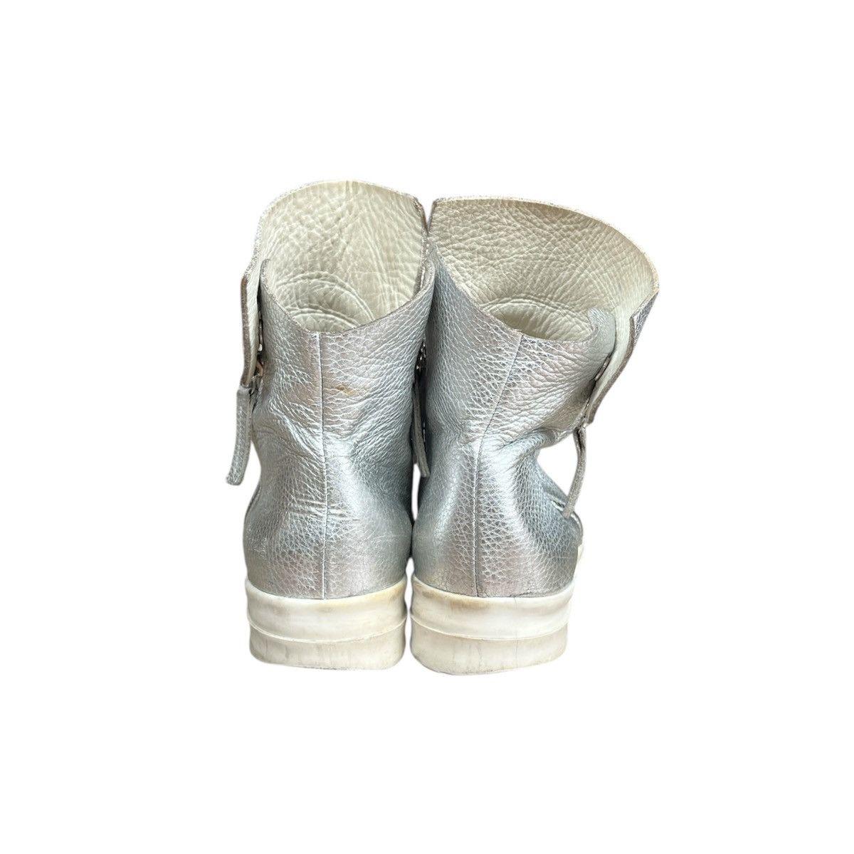 Cinzia Araia Cinzia Araia silver leather side zip hi top sneaker Size US 9.5 / EU 42-43 - 5 Thumbnail