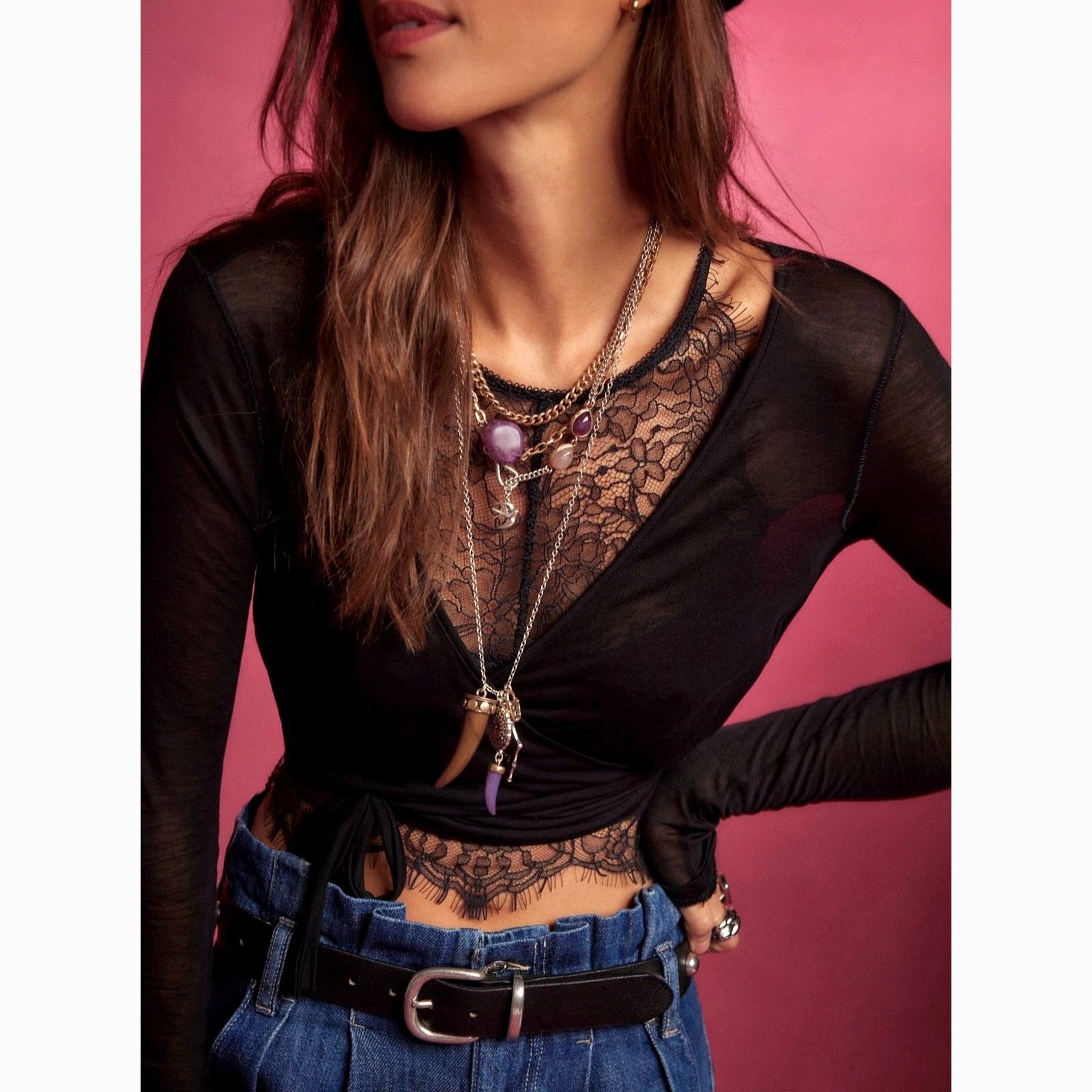 Free People Free People Zella Layer Necklace Mixed Metal One Size Size ONE SIZE - 7 Thumbnail
