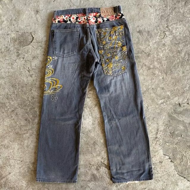 Hysteric Glamour Japanese KOI fish embroidery denim Size US 31 - 2 Thumbnail