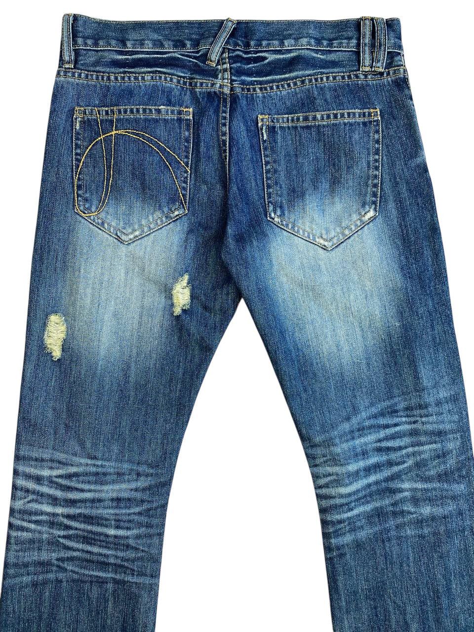 Japanese Brand 2000’s Y2K NO ID Thrashed Slim Straight Denim Size US 32 / EU 48 - 10 Thumbnail