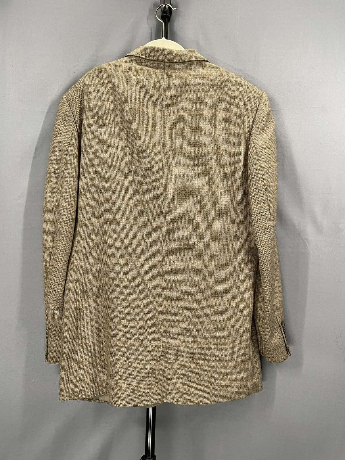 Oscar De La Renta Oscar de la Renta Herringbone Wool Blazer 44L Colombia Size 44L - 9 Thumbnail