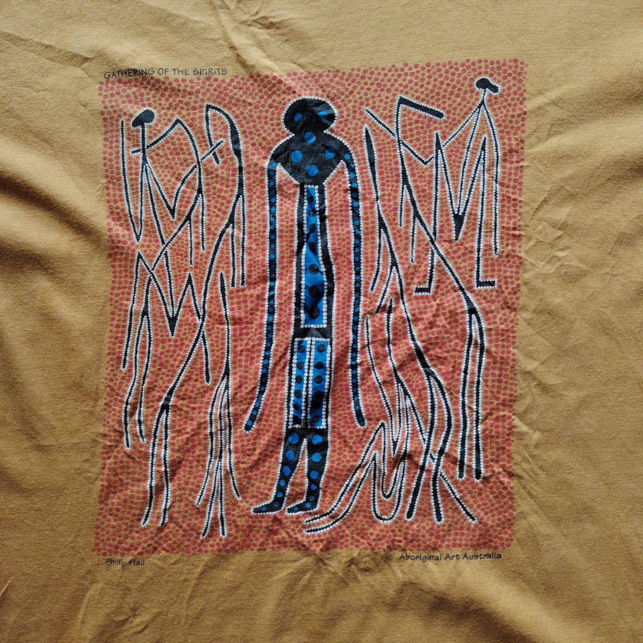 Fuck Art, Make Tees VINTAGE 90s PHILLIP HALL GATHERING THE SPIRIT AUSTRALIAN ART Size US XL / EU 56 / 4 - 3 Thumbnail