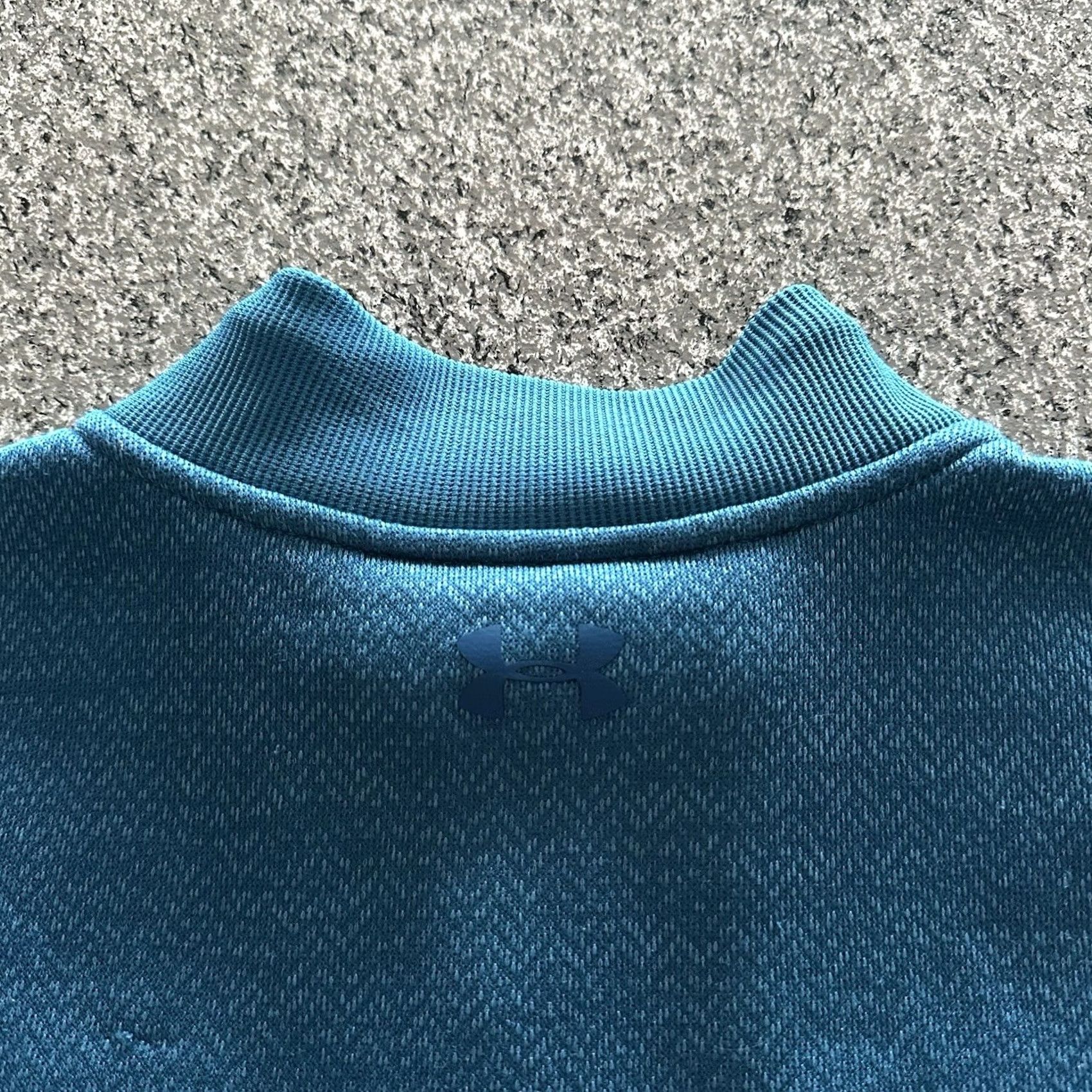 Under Armour Under Armour Cold Gear Pullover 1/4 Zip Sweater Men XL Teal Blue CrossFit Gym Running Casual Winter Fall Spring Mock Neck Stand-Up Zip Size US XL / EU 56 / 4 - 5 Thumbnail
