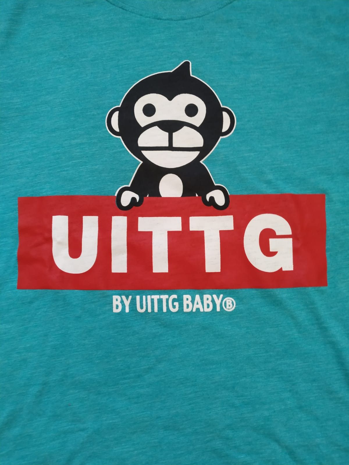 Japanese Brand UITTG BABY turquoise blue tee tshirt big ape M Size US M / EU 48-50 / 2 - 2 Thumbnail
