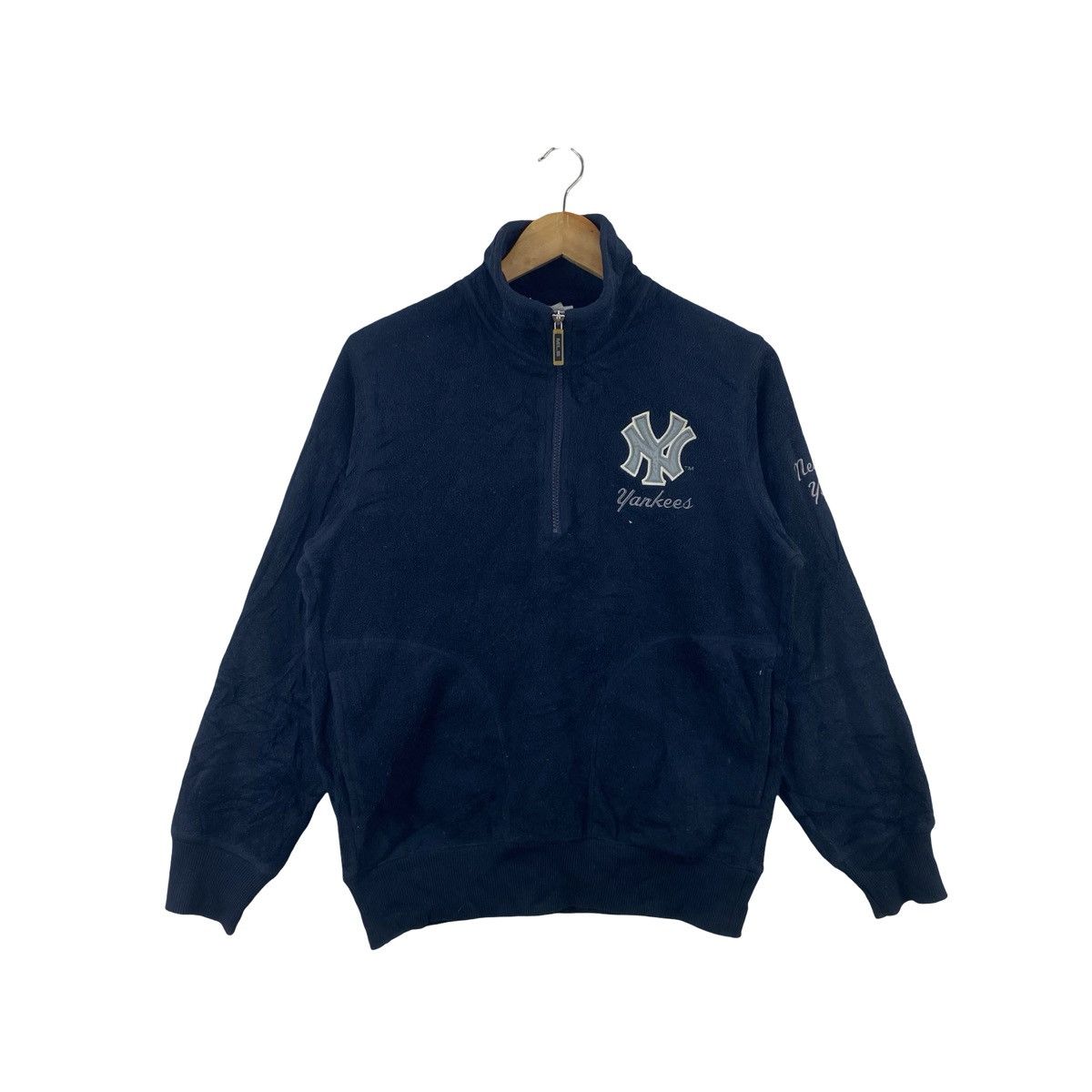 MLB Vintage MLB NEW YORK Yankees Quarter Zip Fleece Jacket Size US M / EU 48-50 / 2 - 3 Thumbnail