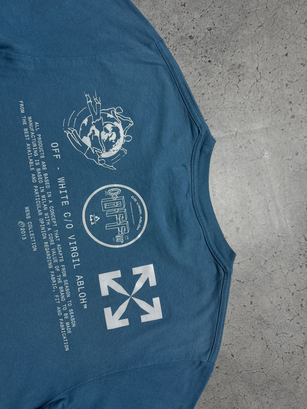 Off-White Off-White Luxury Blue T-Shirt Size M Big Logo Size US M / EU 48-50 / 2 - 10 Thumbnail