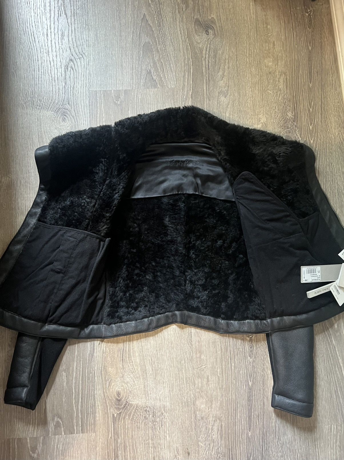 Rick Owens Rick Owens FW13 Plinth Leather Shearling Jacket Size XS / US 0-2 / IT 36-38 - 4 Thumbnail
