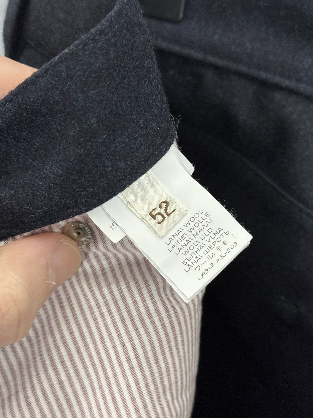 Brunello Cucinelli Brunello Cucinelli Italian-Fit Lana Wool Pants Mens Size 52 Size US 36 / EU 52 - 11 Thumbnail