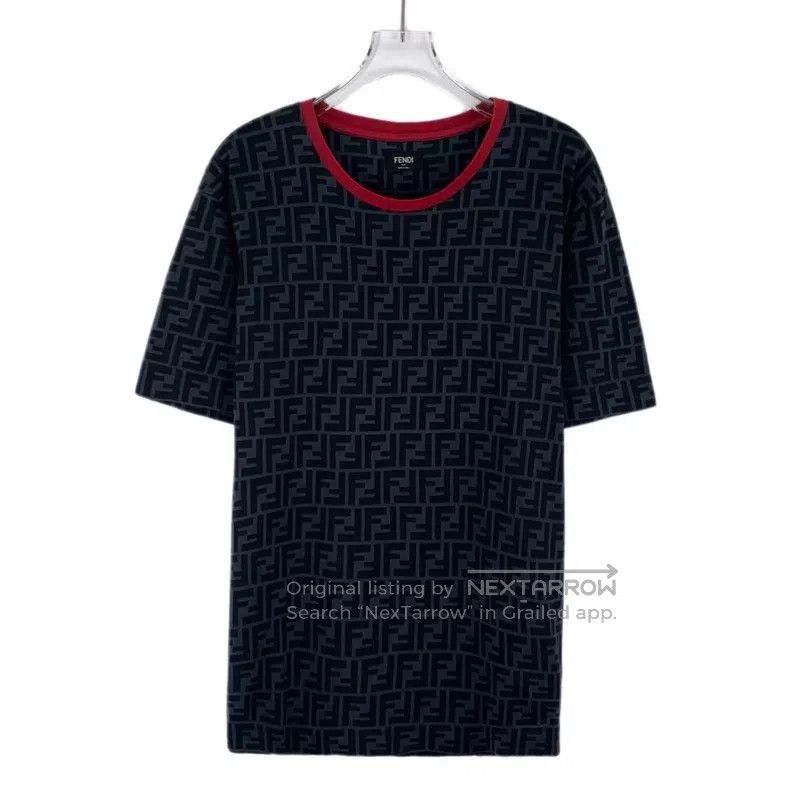 Fendi Fendi Black classic double F all-over printed cotton crew- Size US S / EU 44-46 / 1 - 1 Thumbnail