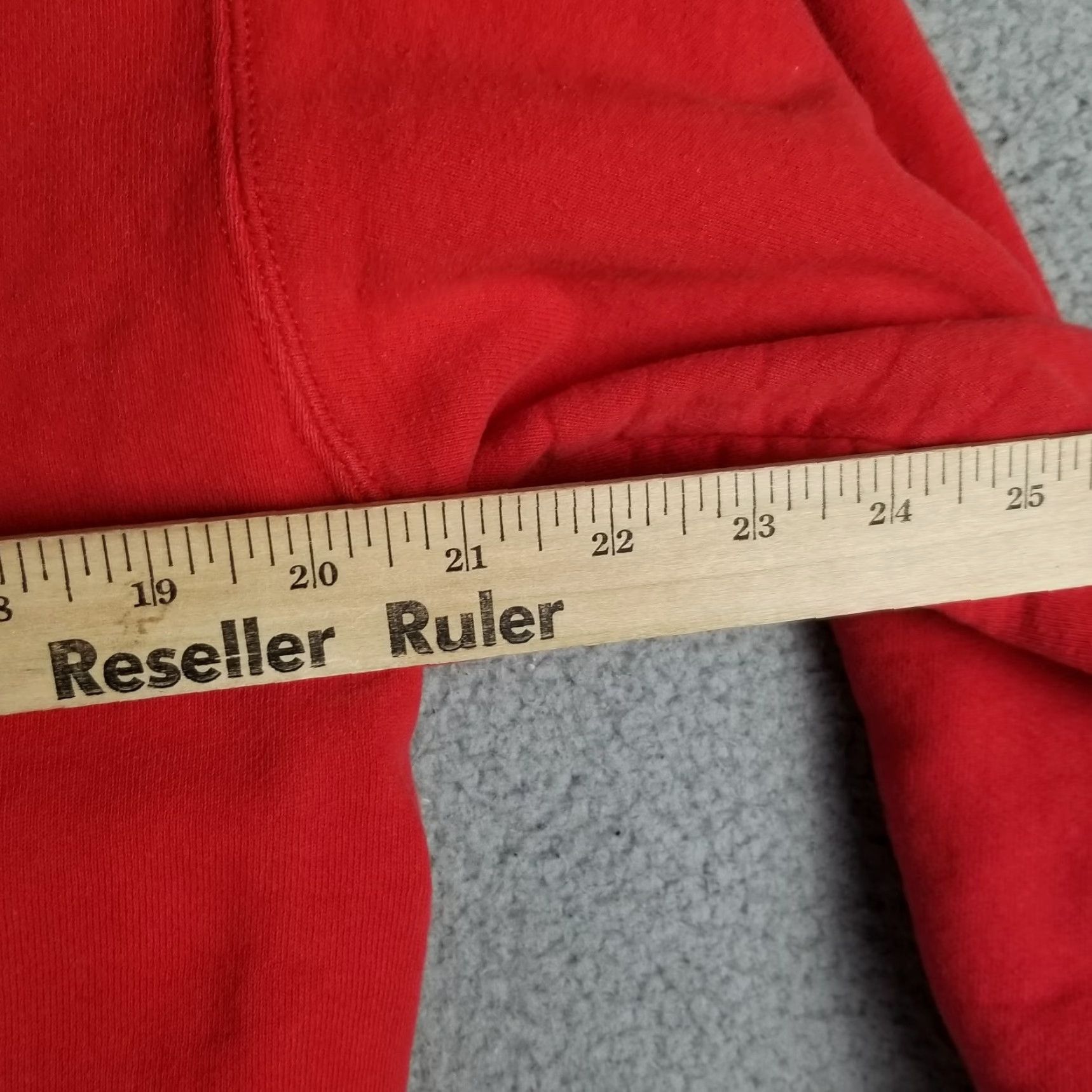 Hanes VINTAGE Hanes Crewneck Sweatshirt Shirt Men L Red USA 90s Retro Patriotic Long Sleeve Cotton Engineered Knit Embroidered Hip Hop Hippie Style Mens Size US L / EU 52-54 / 3 - 7 Thumbnail