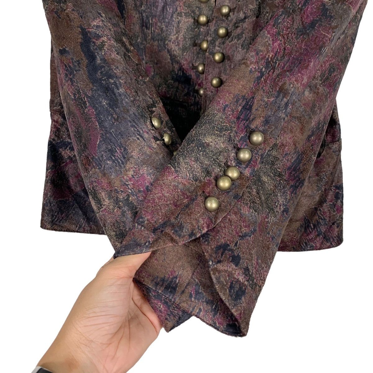 Japanese Brand MASQUERADE Fullprint Studded Zipper Jacket #0107-C6 Size S / US 4 / IT 40 - 14 Thumbnail