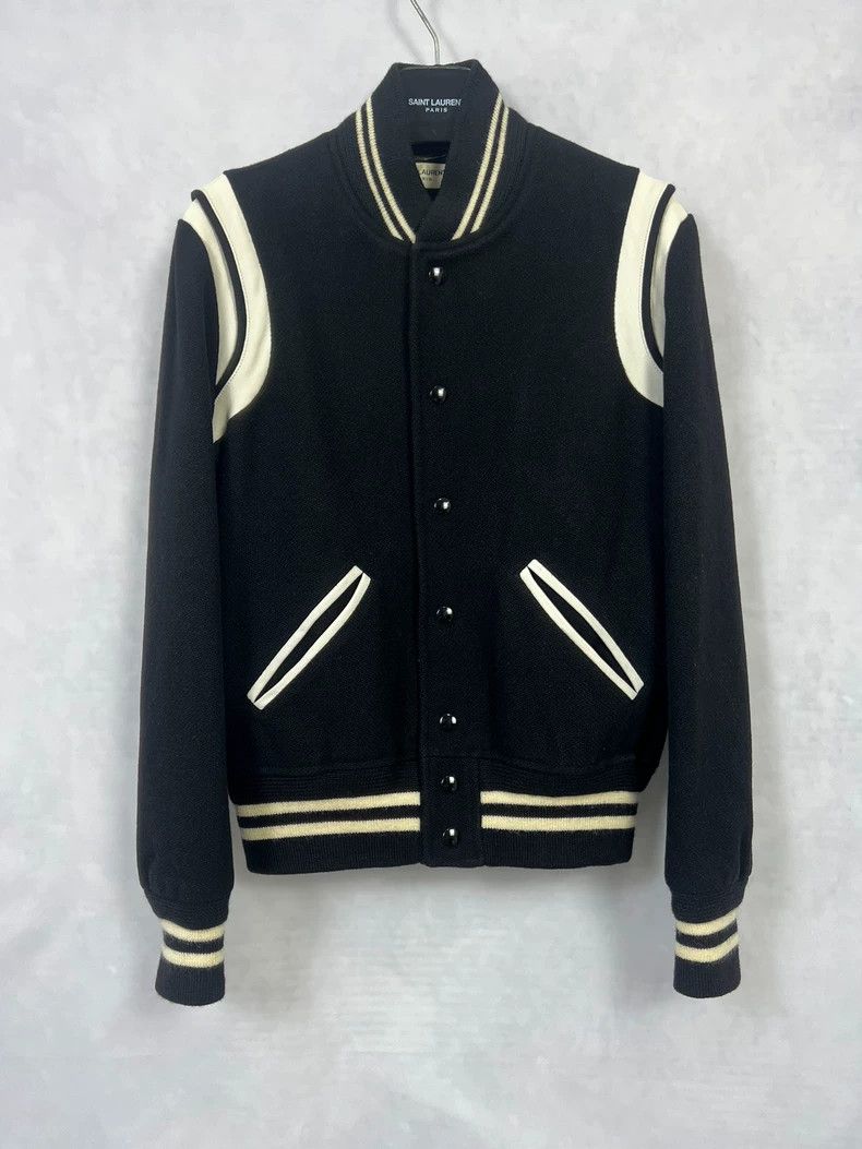Saint Laurent Paris Saint Laurent Paris 13fw first year black and white Teddy Size US S / EU 44-46 / 1 - 1 Thumbnail