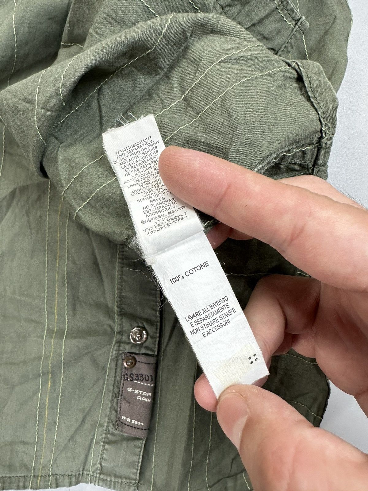 G-Star Khaki Striped Button Shirt Jungle Style G-Star Raw Size US L / EU 52-54 / 3 - 10 Thumbnail
