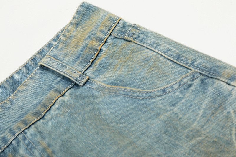 Vintage American-style washed gradient tie-dye jeans for men Size US 32 / EU 48 - 4 Thumbnail